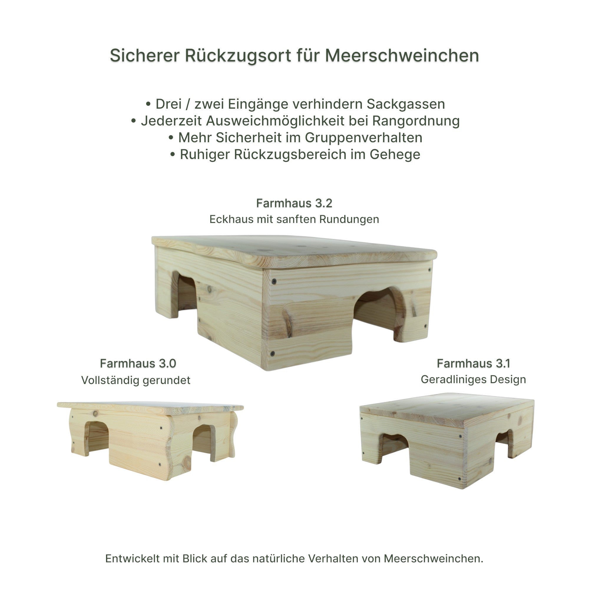 🏢Farmhaus 3.2 – Geräumiges Eckhaus für deine Meerschweinchen