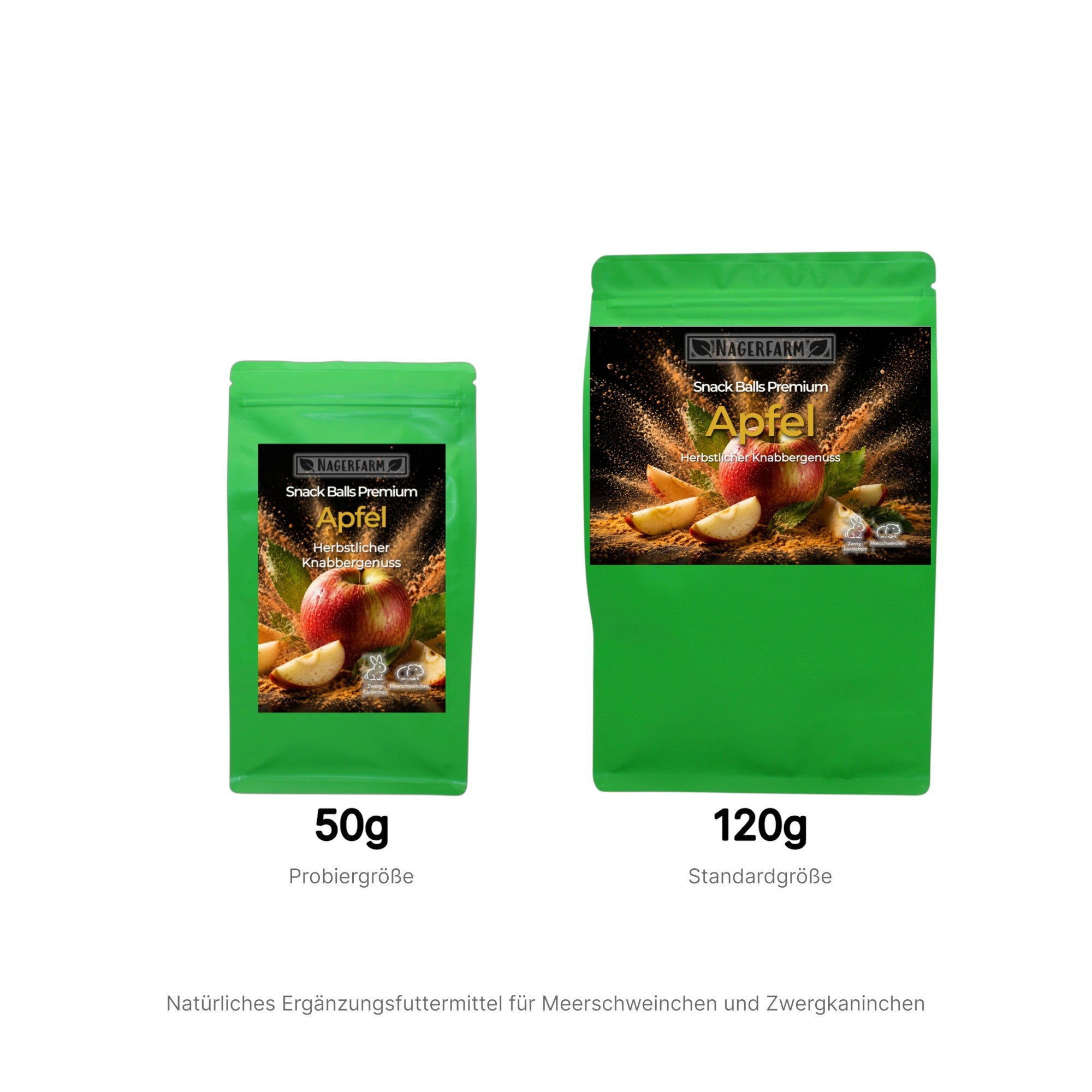 🍎 Snack Balls Premium Apfel – Herbstedition für Meerschweinchen