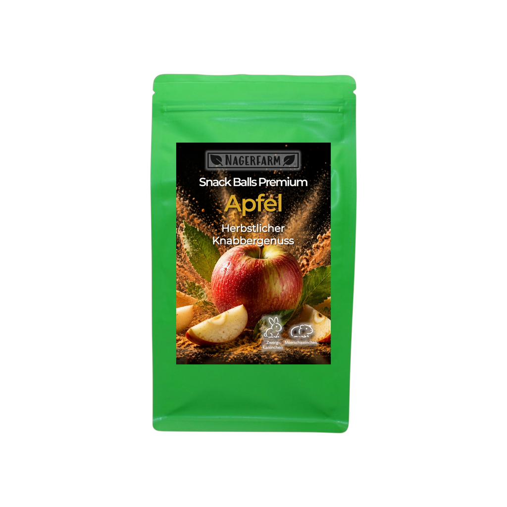 🍎 Snack Balls Premium Apfel – Herbstedition für Meerschweinchen