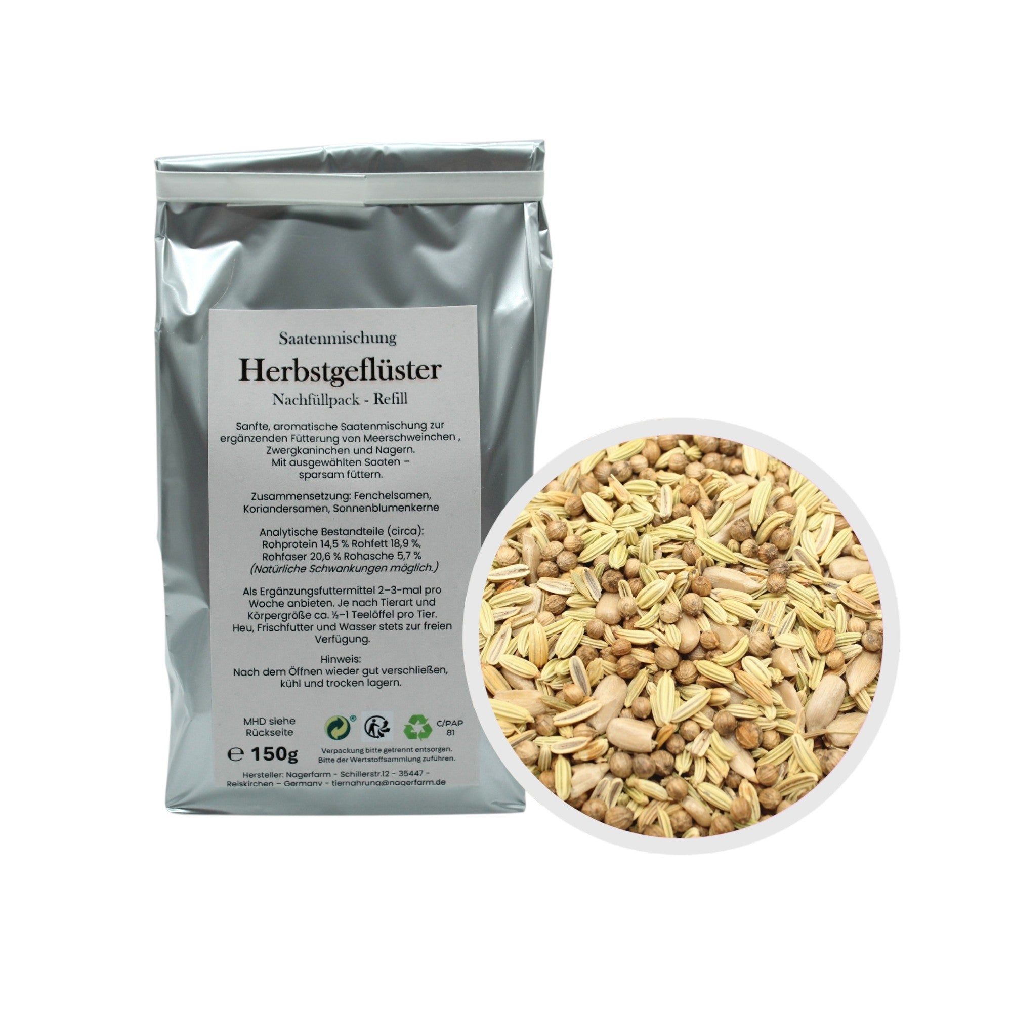 🍁 Saatenmischung Herbstgeflüster – Nachfüllbeutel (Refill)