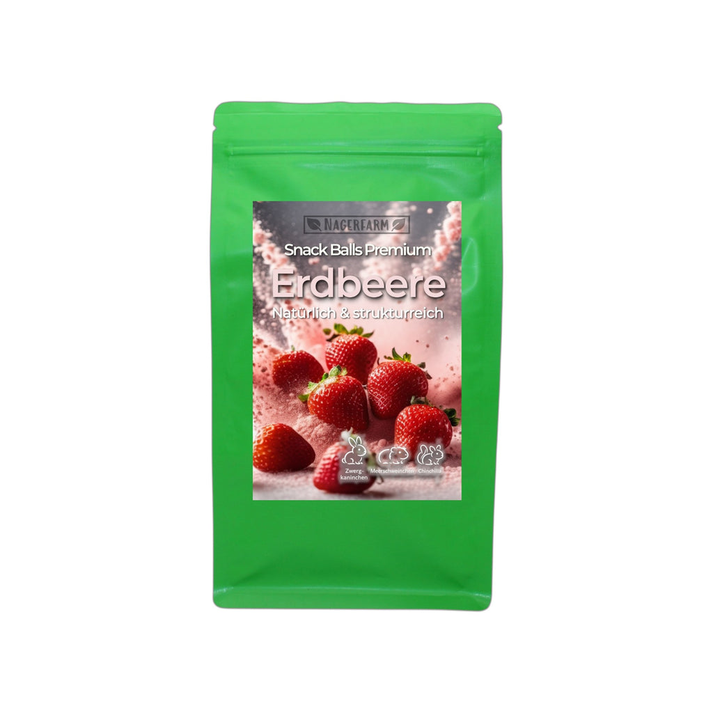 🍓Bolas de Snack Premium Fresa – Snack de Heno para Cobayas