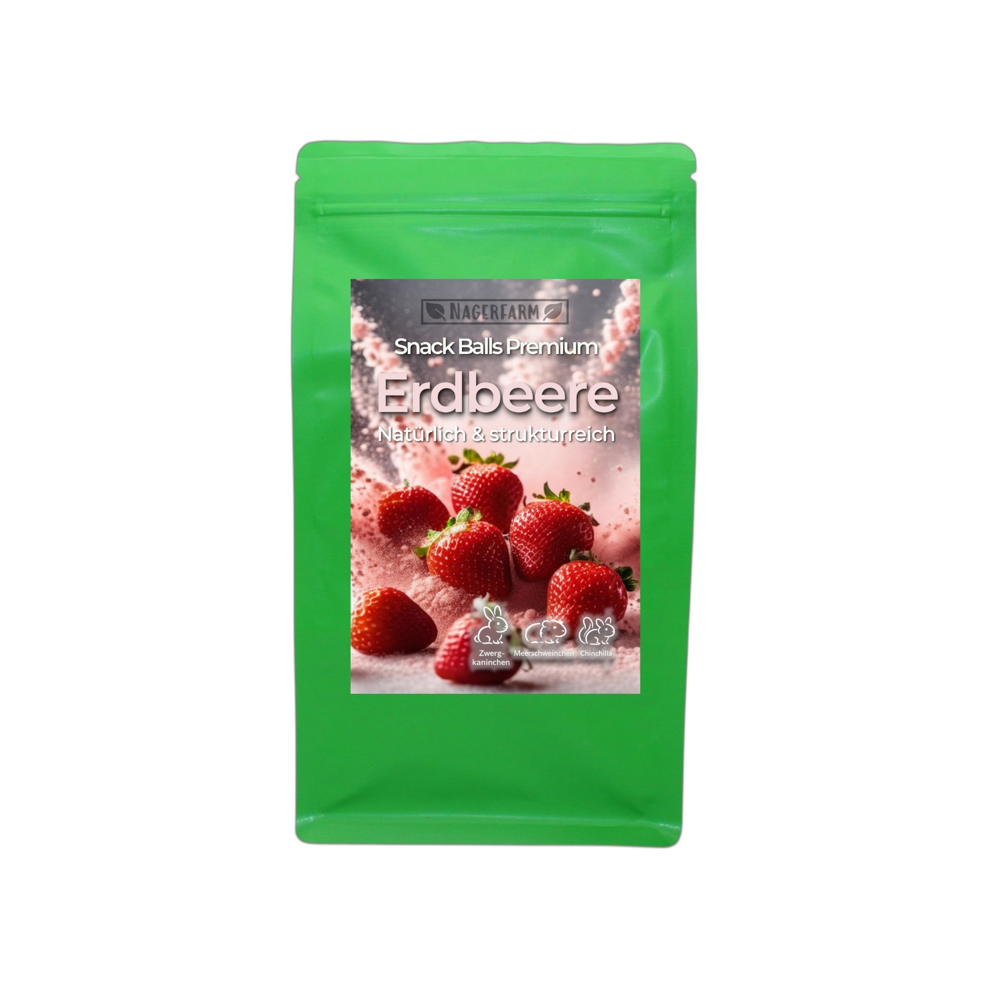 🍓Bolas de Snack Premium Fresa – Snack de Heno para Cobayas
