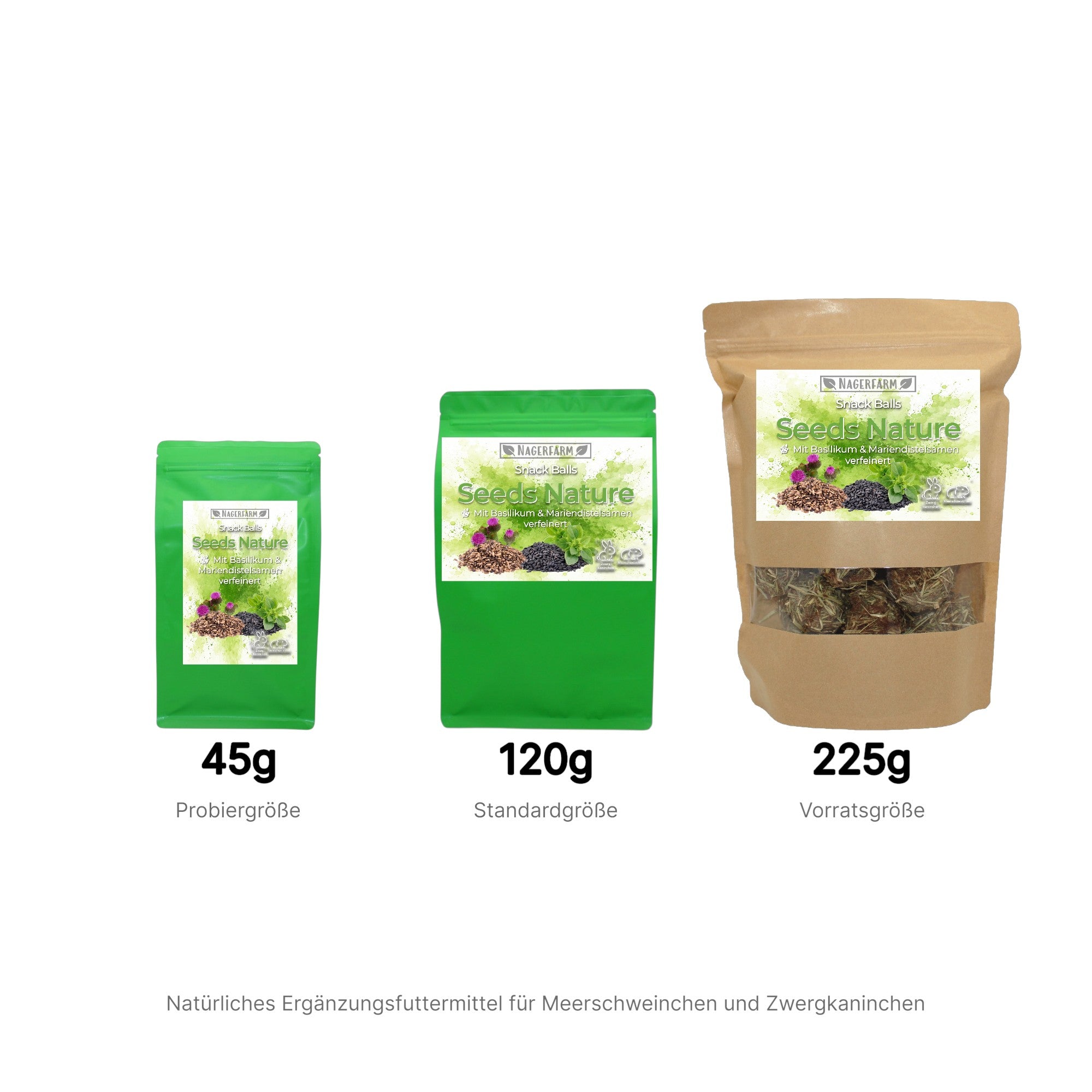 Snack Balls Seeds Nature – Natural Hay Snack for Guinea Pigs