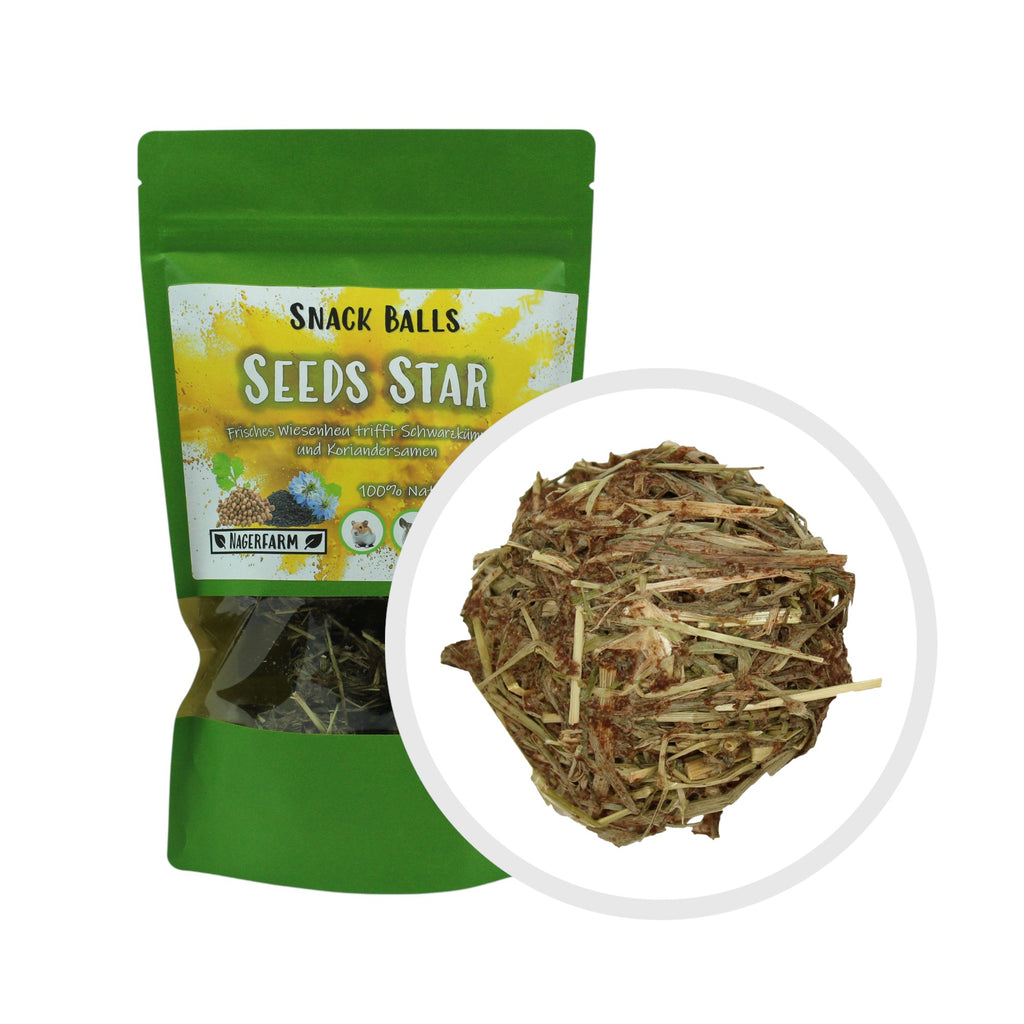 🟡 Snack Balls Seeds Star – kraftvolle Saaten-Snacks für Meerschweinchen