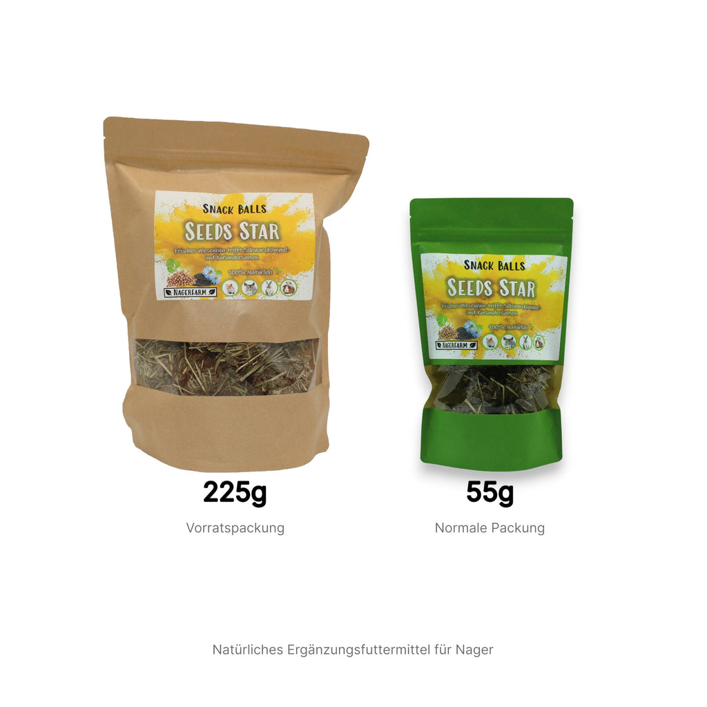 🟡 Snack Balls Seeds Star – kraftvolle Saaten-Snacks für Meerschweinchen