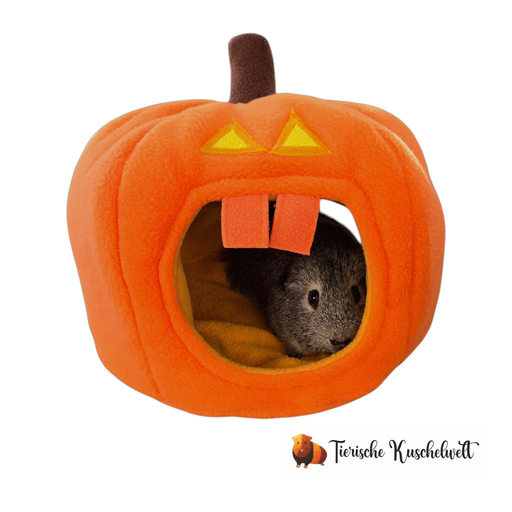 🎃 Gruselkürbis – außergewöhnliche Kuschelhöhle für Meerschweinchen