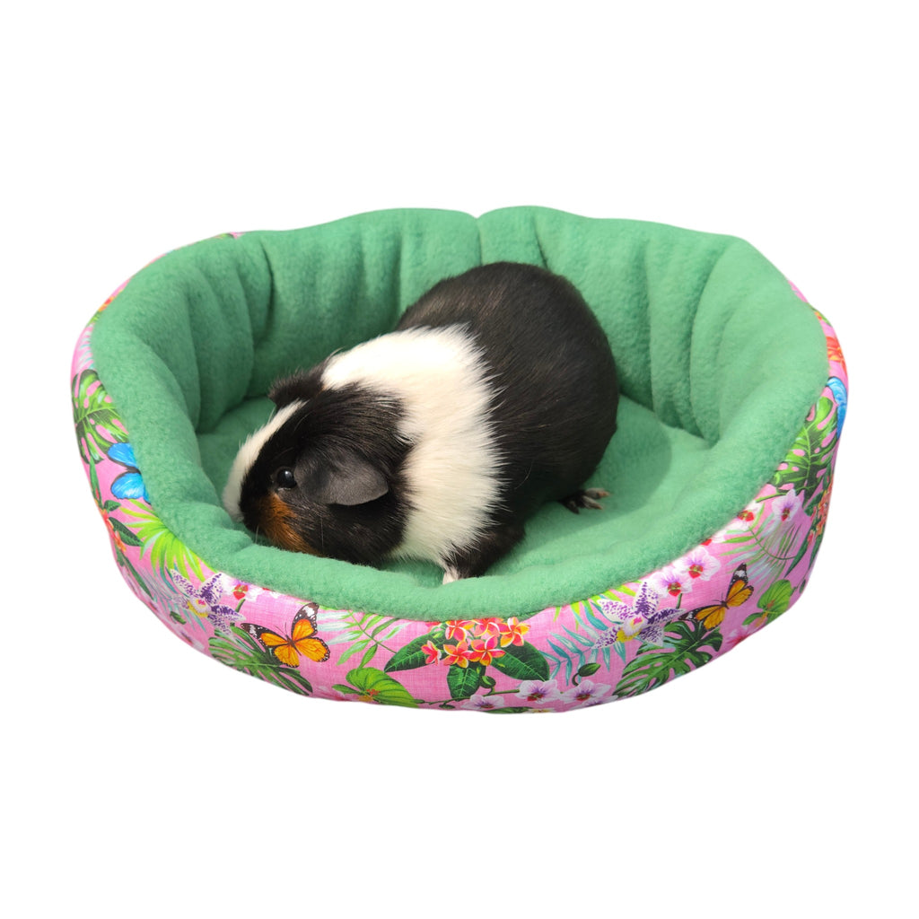 🌸 Kuschelsofa Jungle Rosa – Exklusiver Lieblingsplatz für Meerschweinchen