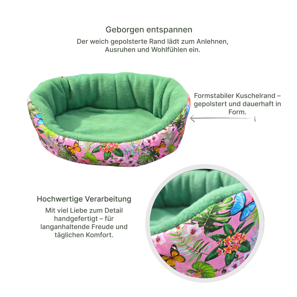 🌸 Kuschelsofa Jungle Rosa – Exklusiver Lieblingsplatz für Meerschweinchen