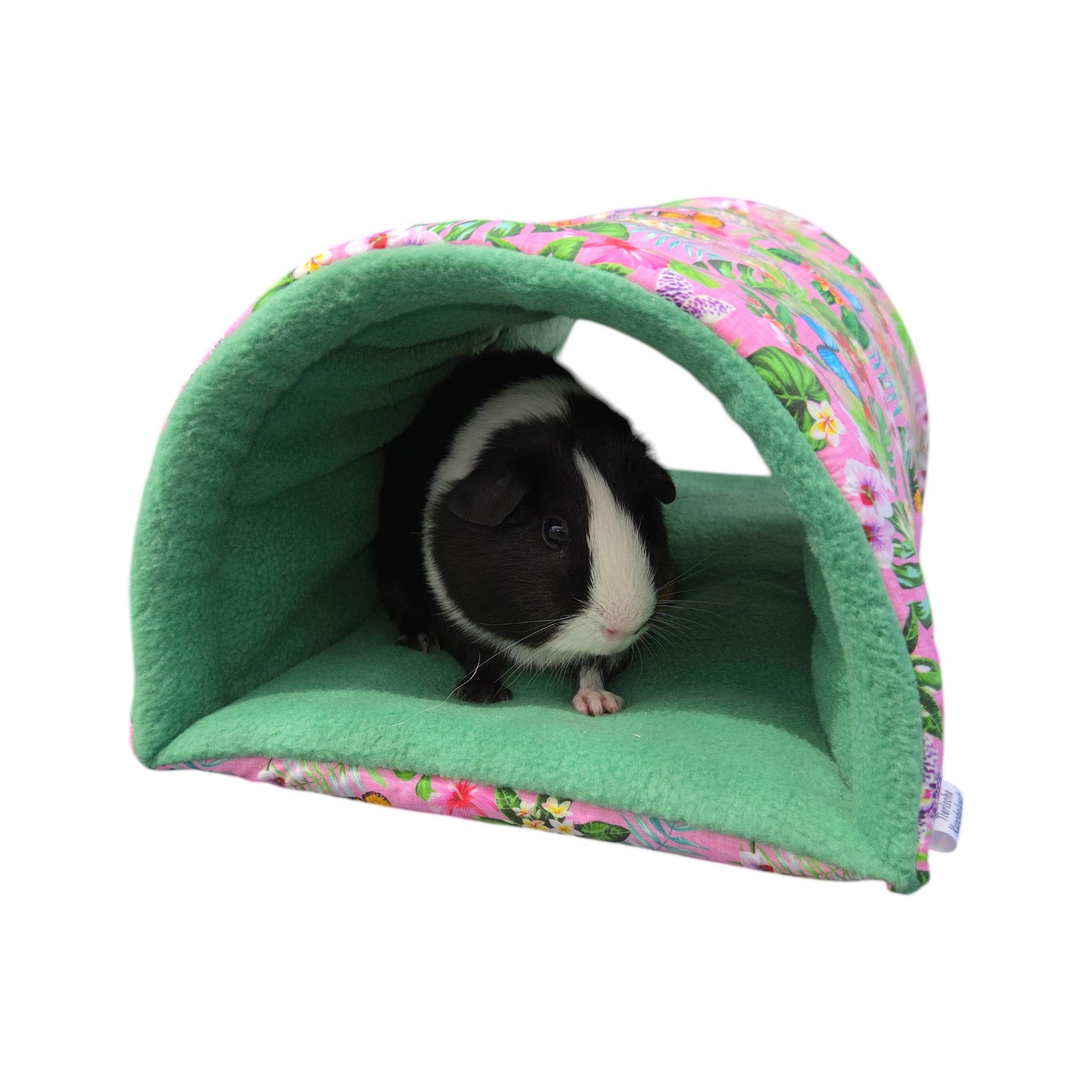 🌸 Kuscheltunnel Jungle Rosa – Exklusiver Rückzugsort für Meerschweinchen