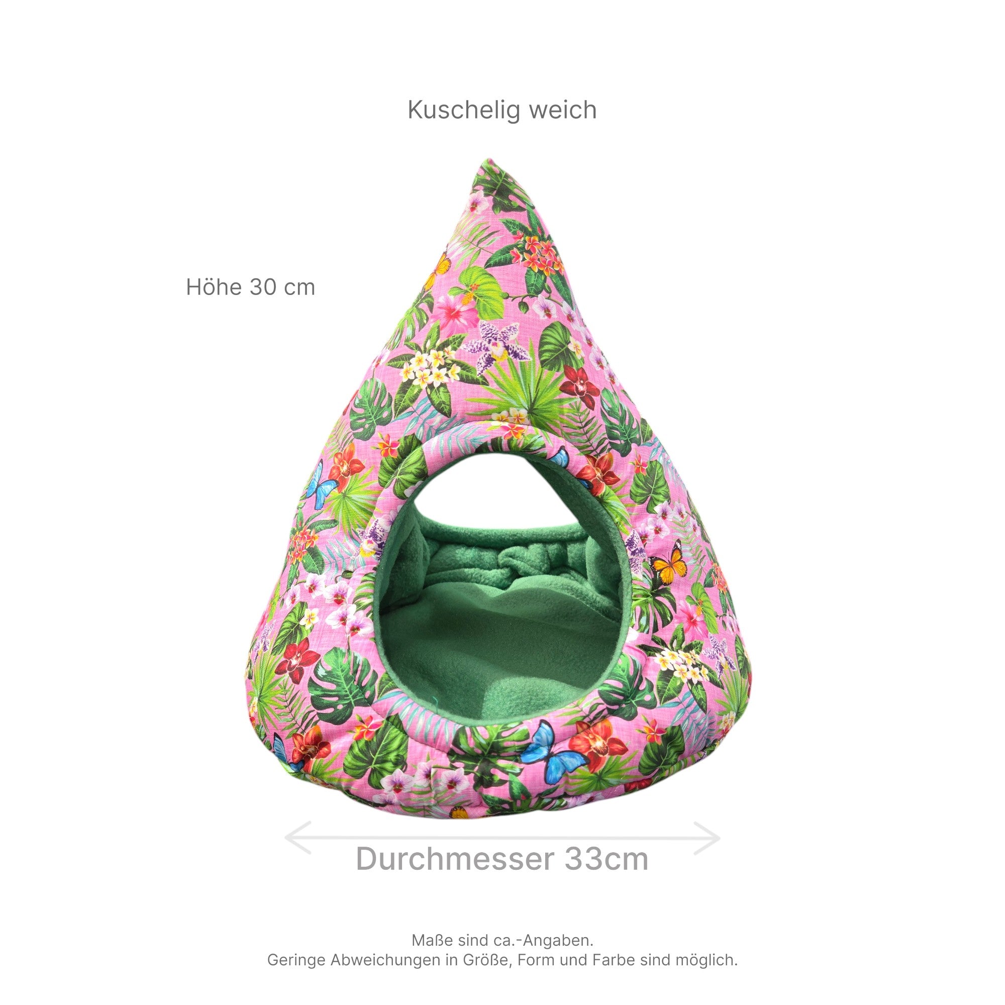 🌸 Kuschelzelt Jungle Rosa – Exklusiver Rückzugsort für Meerschweinchen
