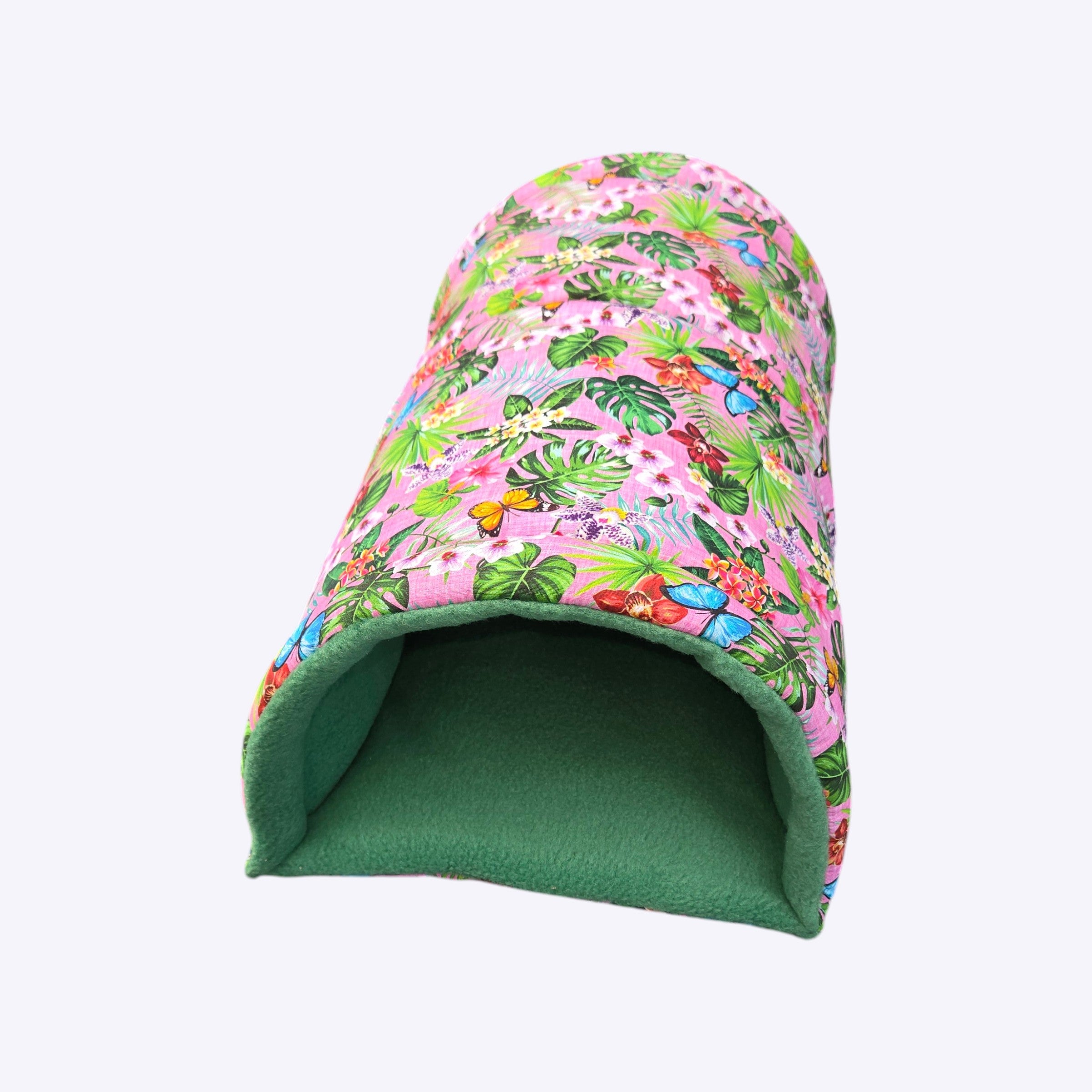 🌸 Kuscheltunnel Jungle Rosa – Exklusiver Rückzugsort für Meerschweinchen