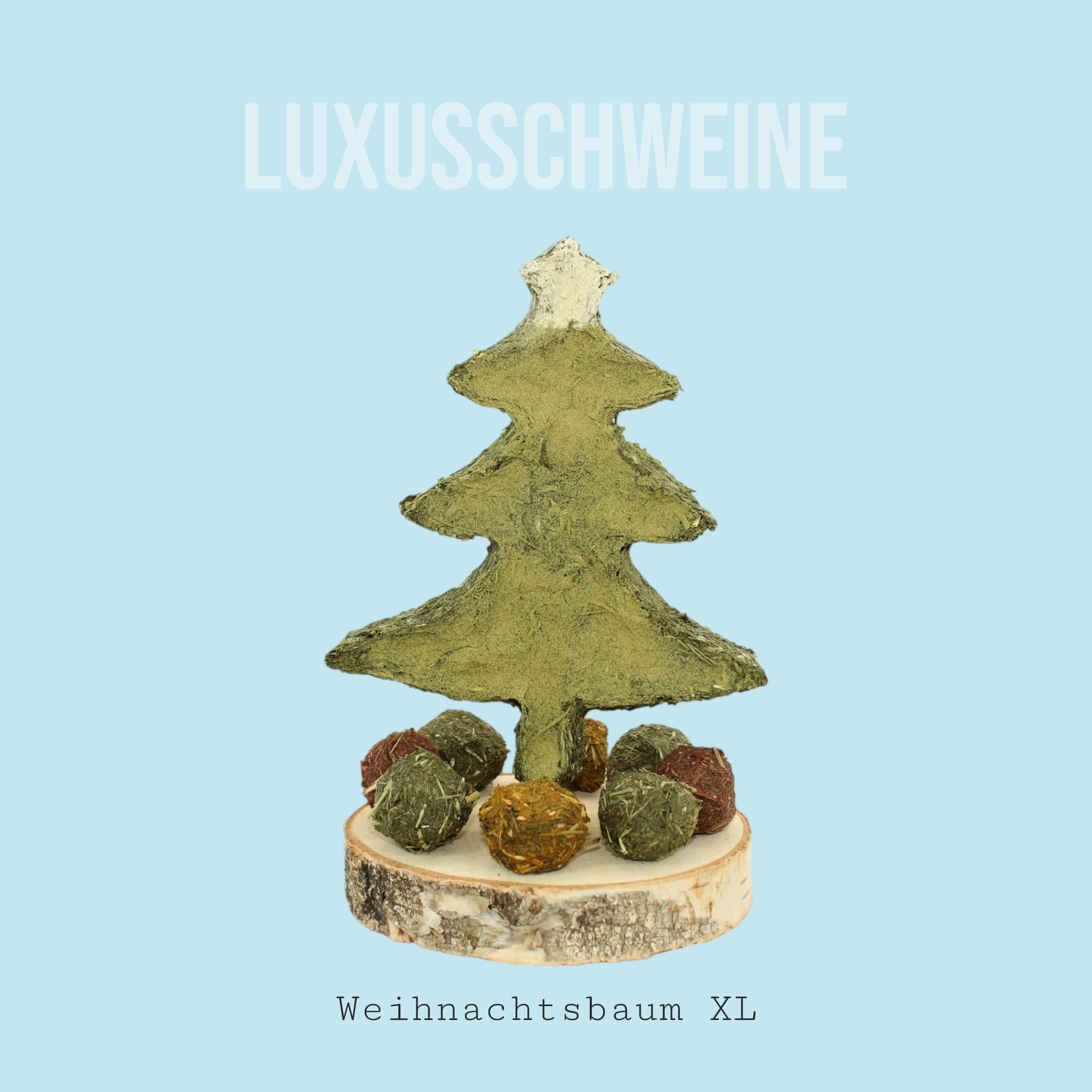 🎄 Weihnachtsbaum aus Heu XL – das festliche Highlight für deine Meerschweinchen