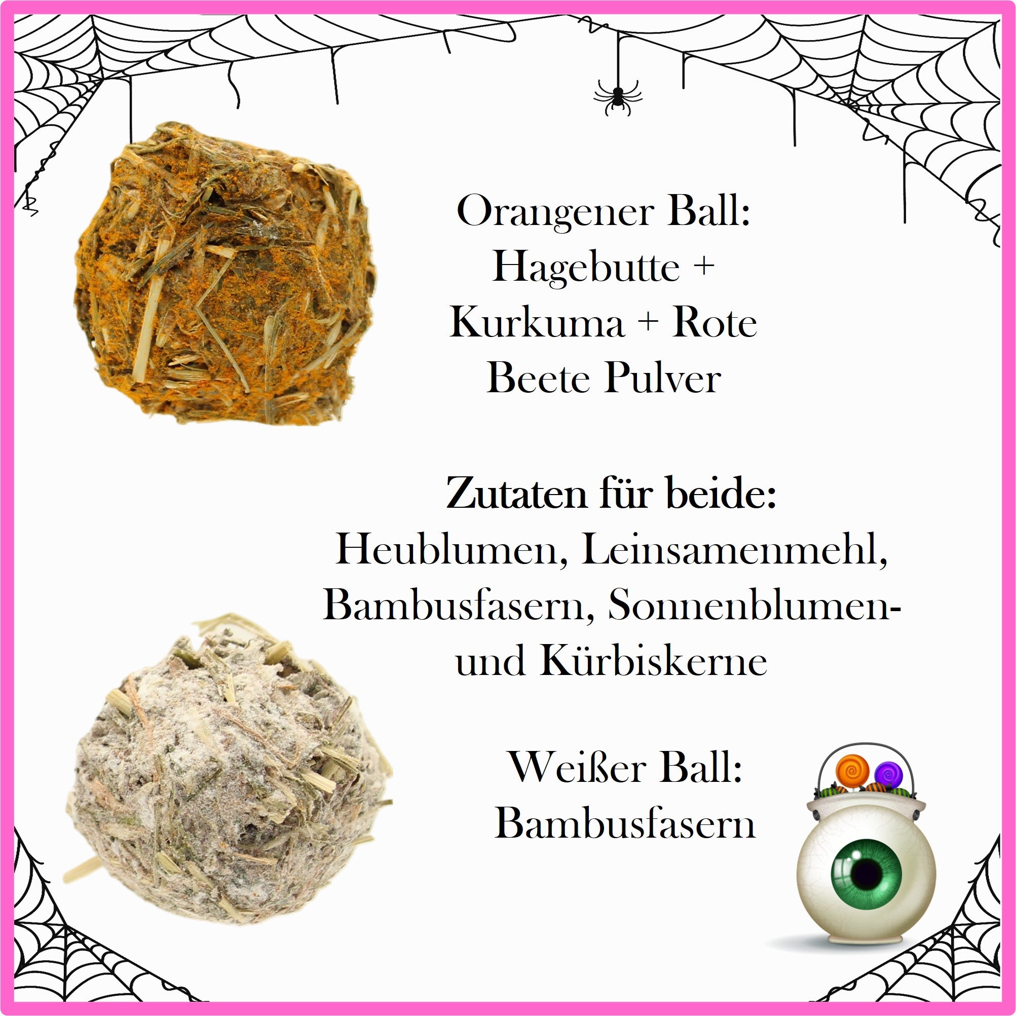 🎃 Halloween Bälle – bunter Knabberspaß für Meerschweinchen