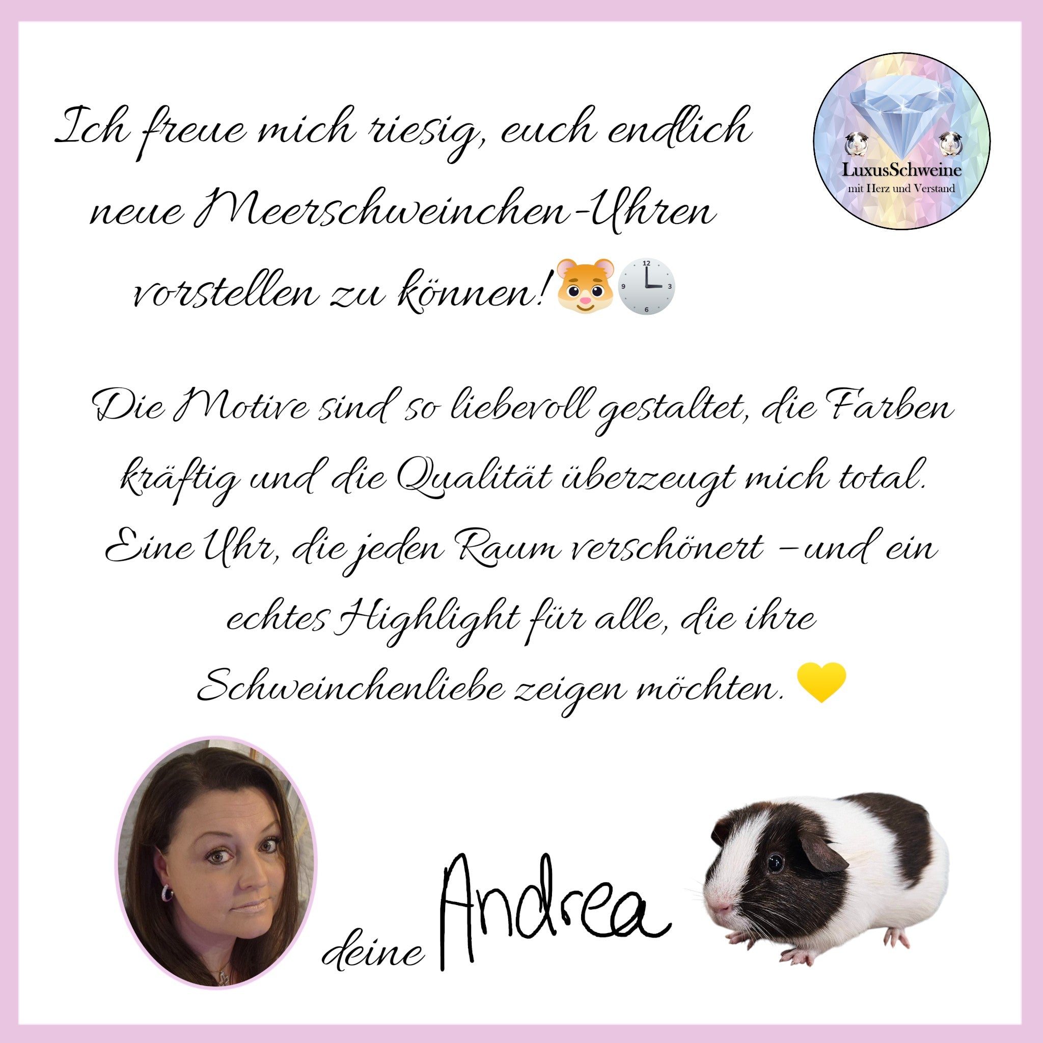 🕰️ Wanduhr „Winterzeit“ – Winterlicher Meerschweinchenzauber für dein Zuhause