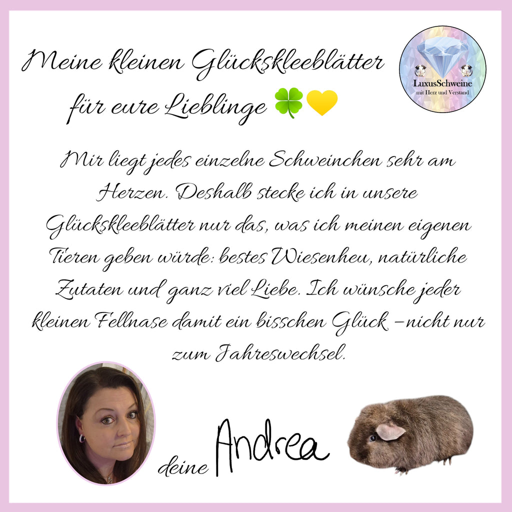 🍀 Glückskleeblätter – Natürlicher Knabber-Glücksbringer für deine Meerschweinchen