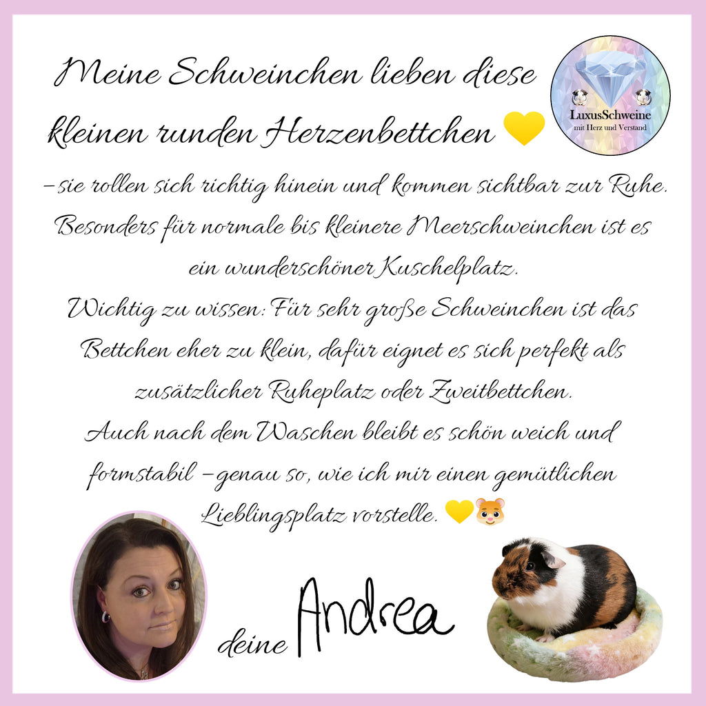 ❤️ Herzbettchen – Rundes Kuschelbettchen für deine Meerschweinchen