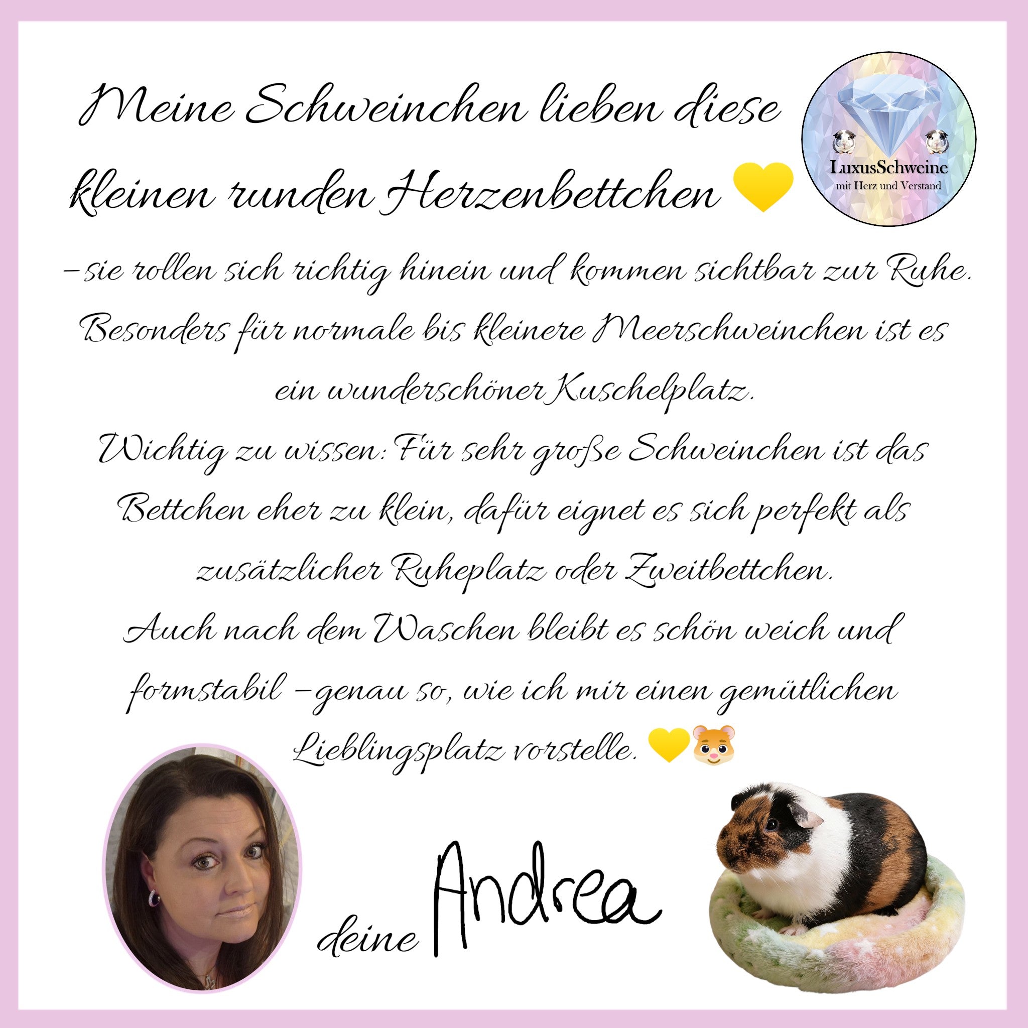 ❤️ Herzbettchen – Rundes Kuschelbettchen für deine Meerschweinchen