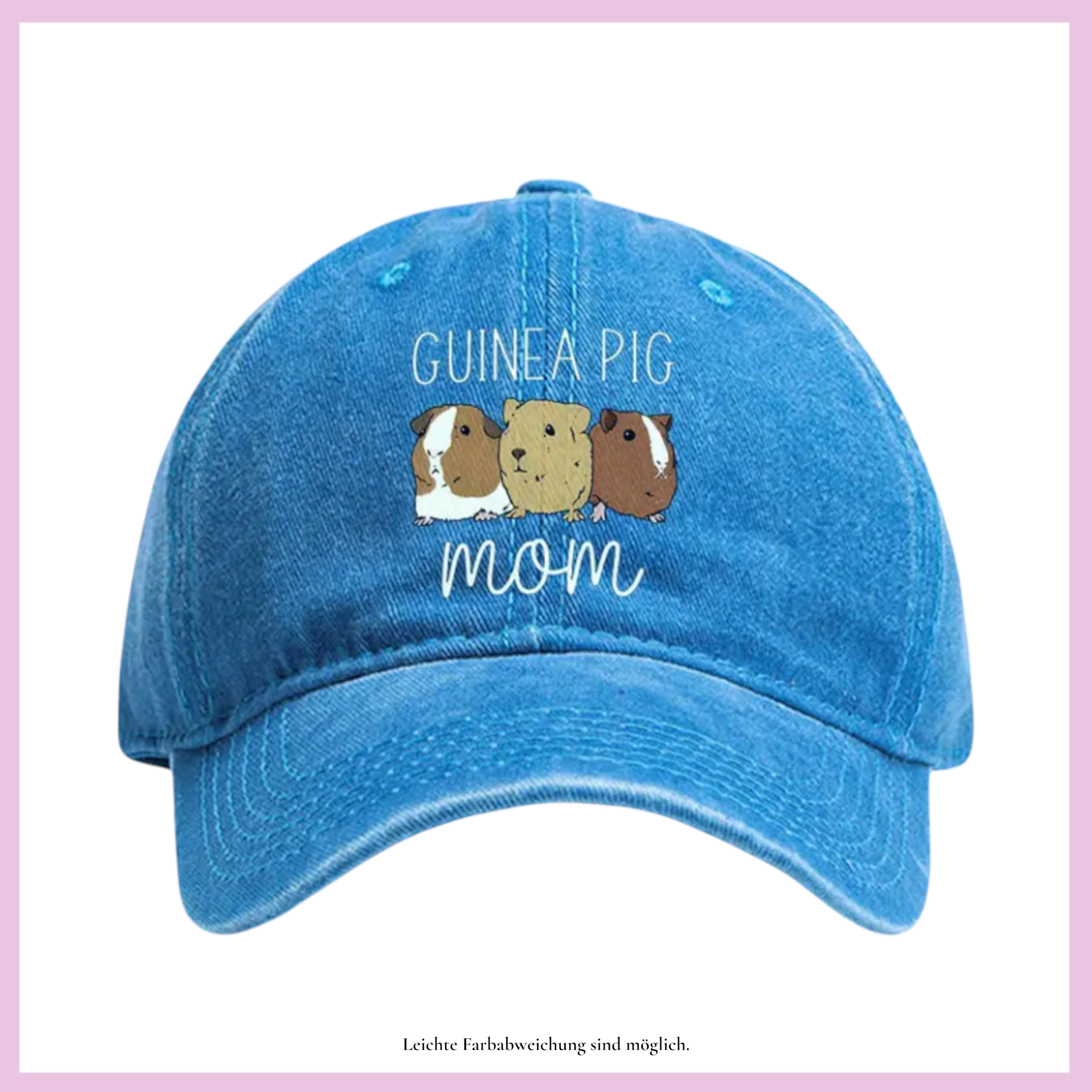 🧢 Basecap „Retro Vibes“ – Nostalgischer Look trifft Meerschweinchen-Liebe