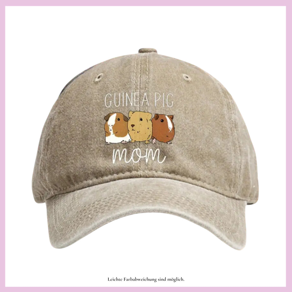 🧢 Basecap „Retro Vibes“ – Nostalgischer Look trifft Meerschweinchen-Liebe