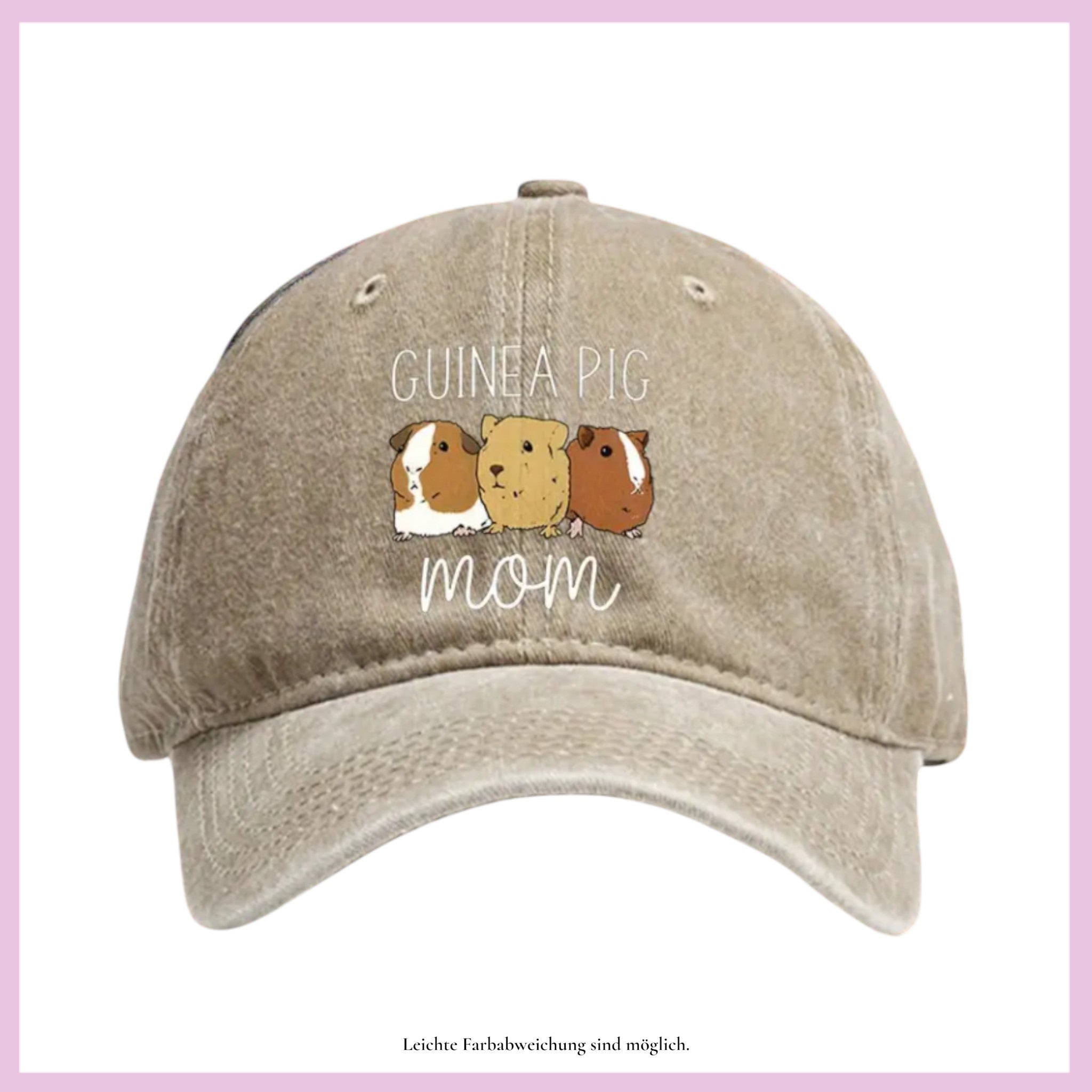 🧢 Basecap „Retro Vibes“ – Nostalgischer Look trifft Meerschweinchen-Liebe