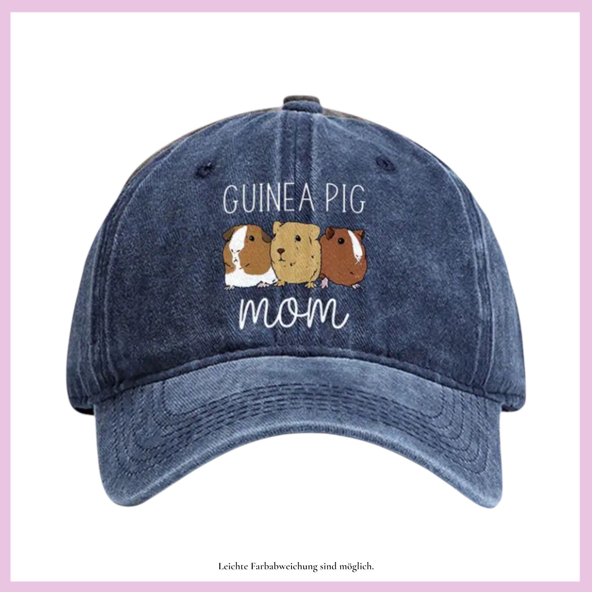 🧢 Basecap „Retro Vibes“ – Nostalgischer Look trifft Meerschweinchen-Liebe