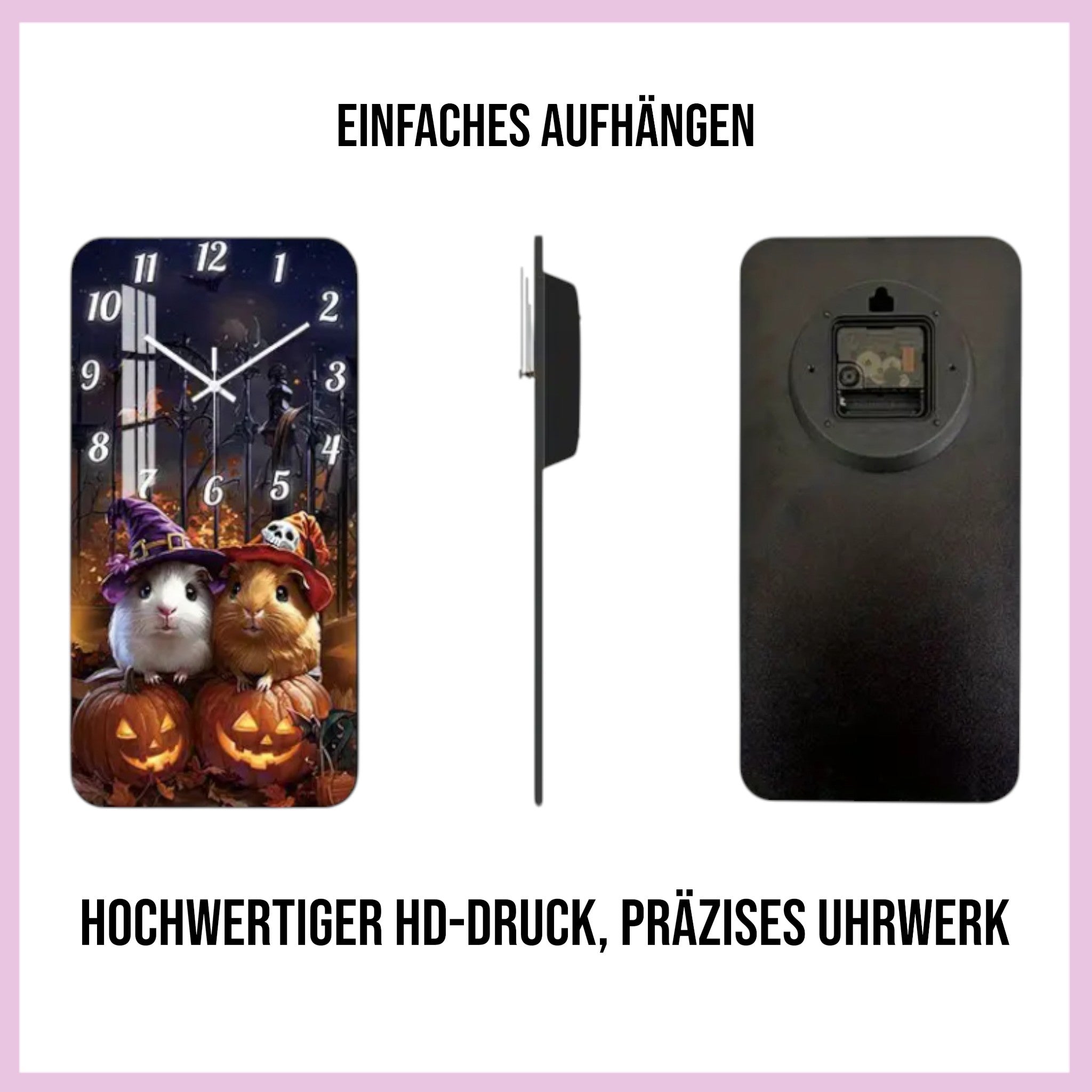 🕰️ Wanduhr „Halloween Party“ – Zeit für gruselige Herbstmomente