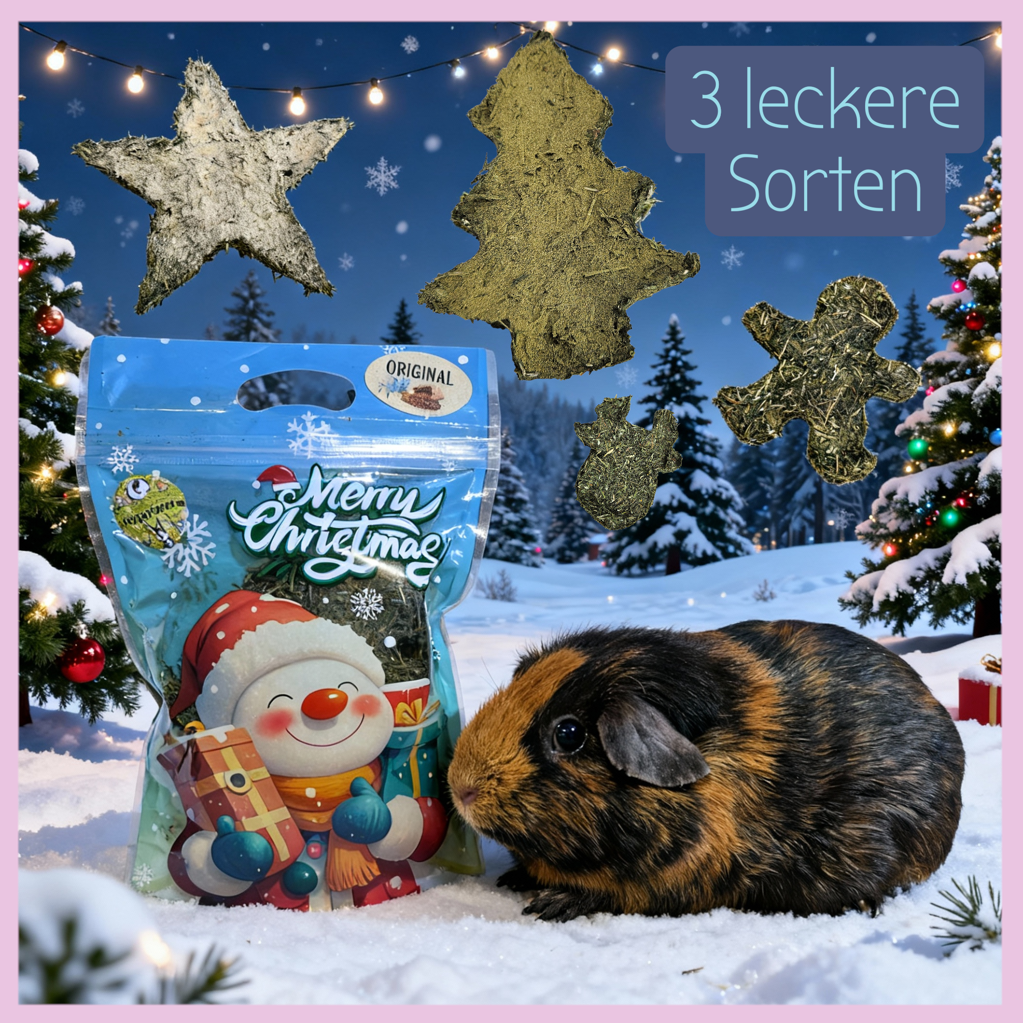 🎄 Weihnachtsheu - Original – Festlicher Heu‑Snack für deine Meerschweinchen