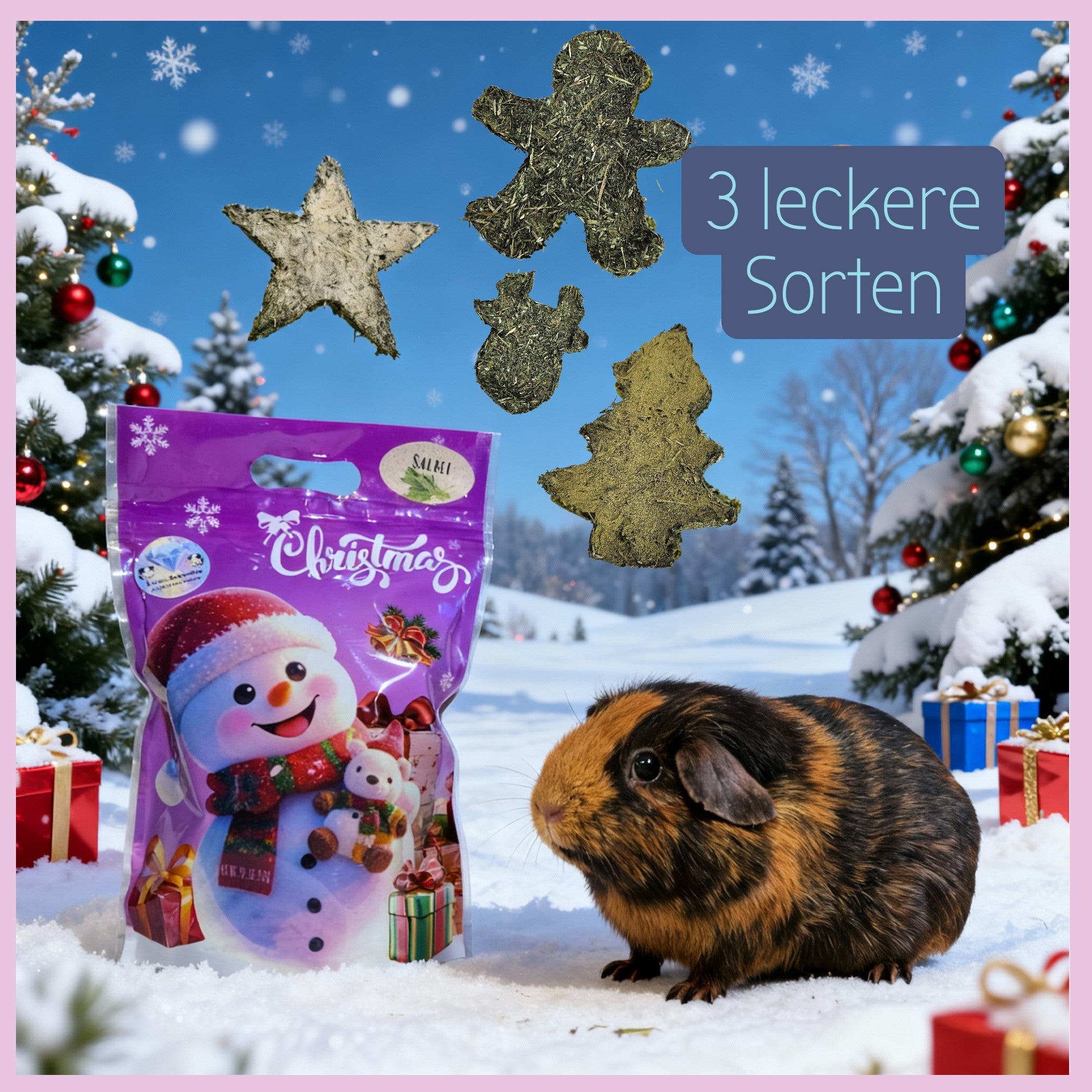 🎄 Weihnachtsheu – Salbei - für Meerschweinchen✨