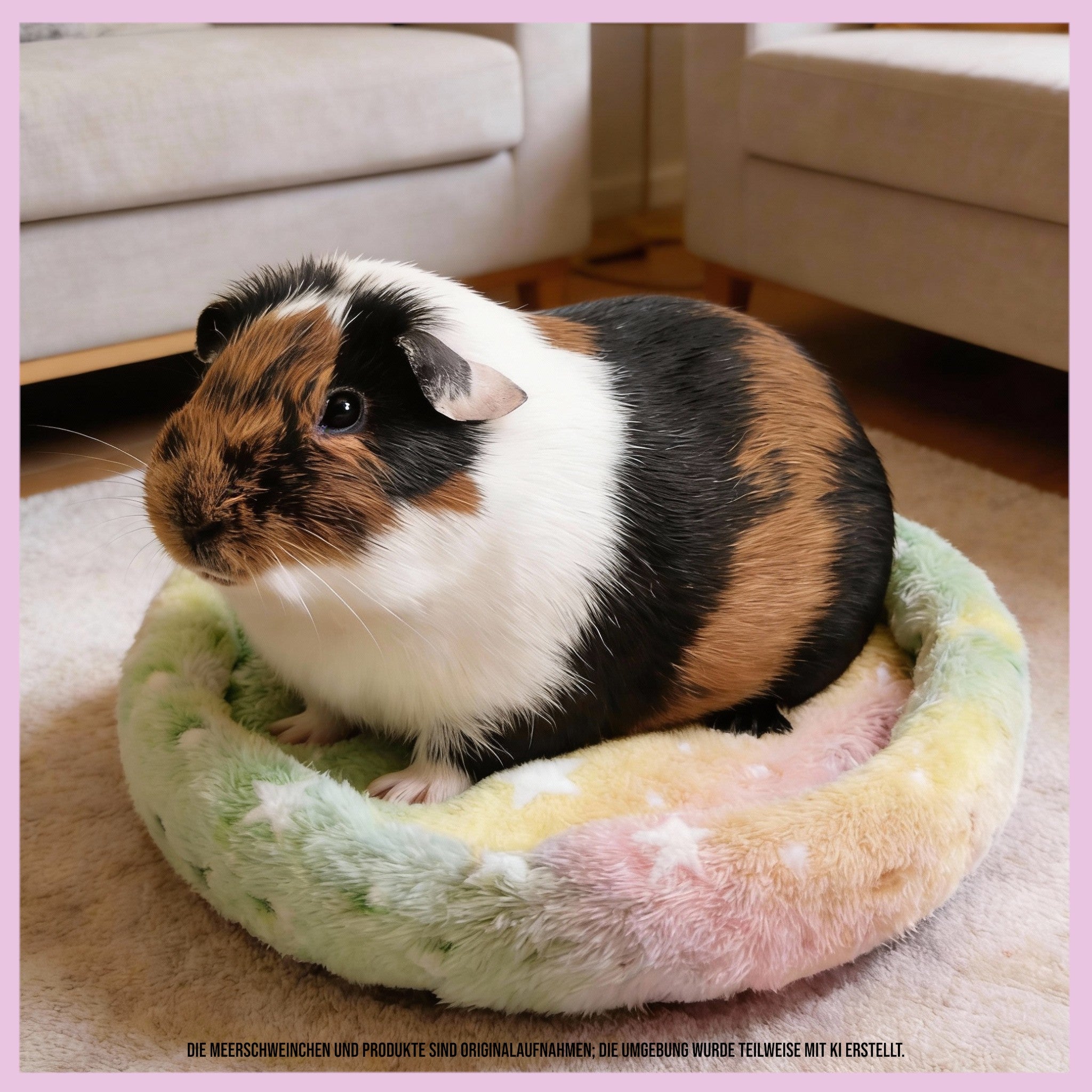 ⭐ Sternenbettchen – Rundes Kuschelbettchen zum Einkuscheln für deine Meerschweinchen