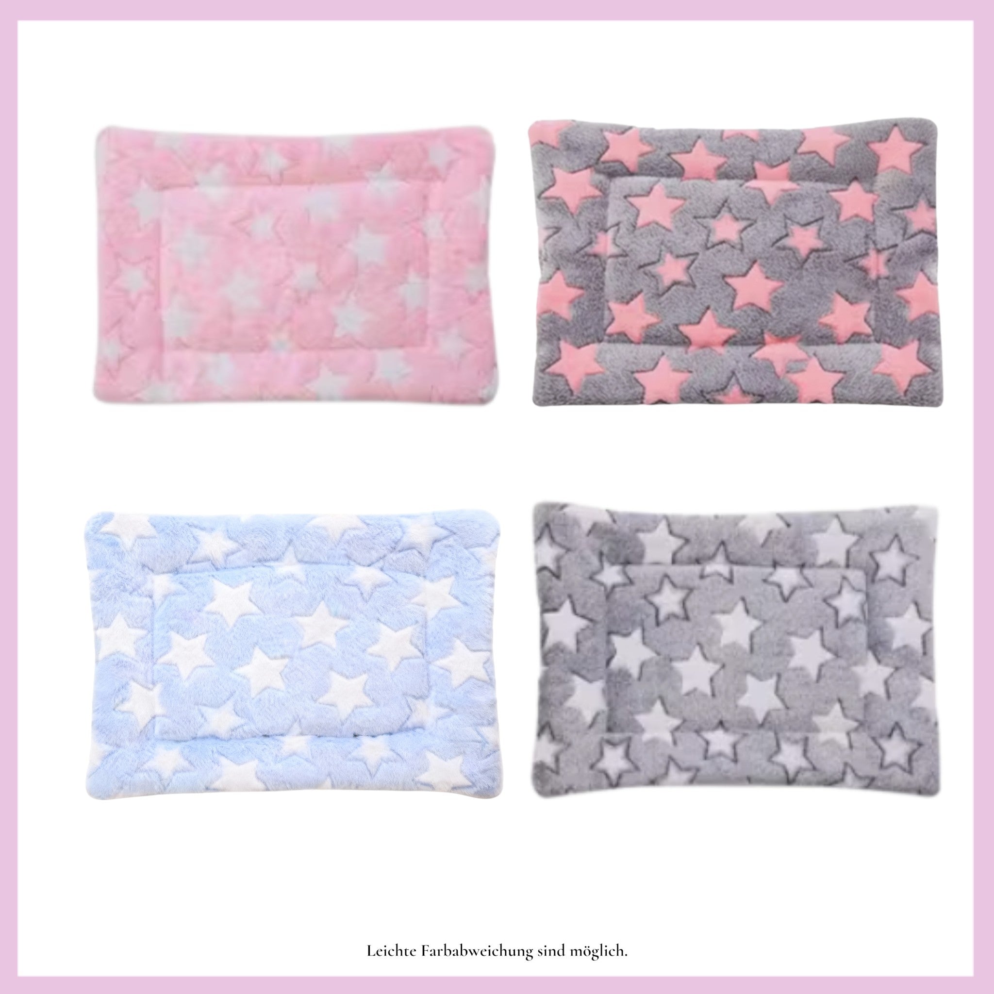 💗 Kuschelbett Sterne klein – weich & gemütlich für Meerschweinchen