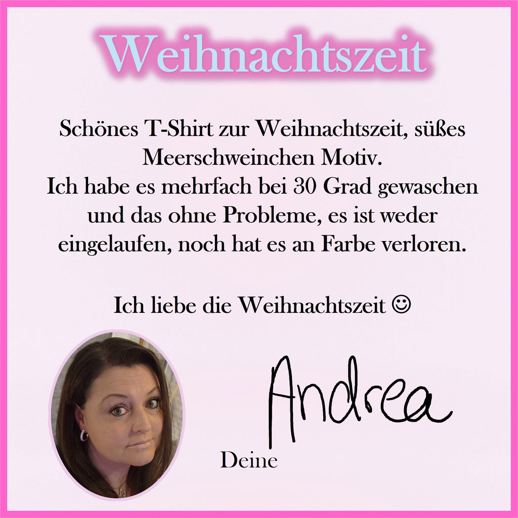 👕 T-Shirt „Weihnachten – 4 Meeris“ – Für alle, die ihre Meerschweinchen-Liebe feiern wollen