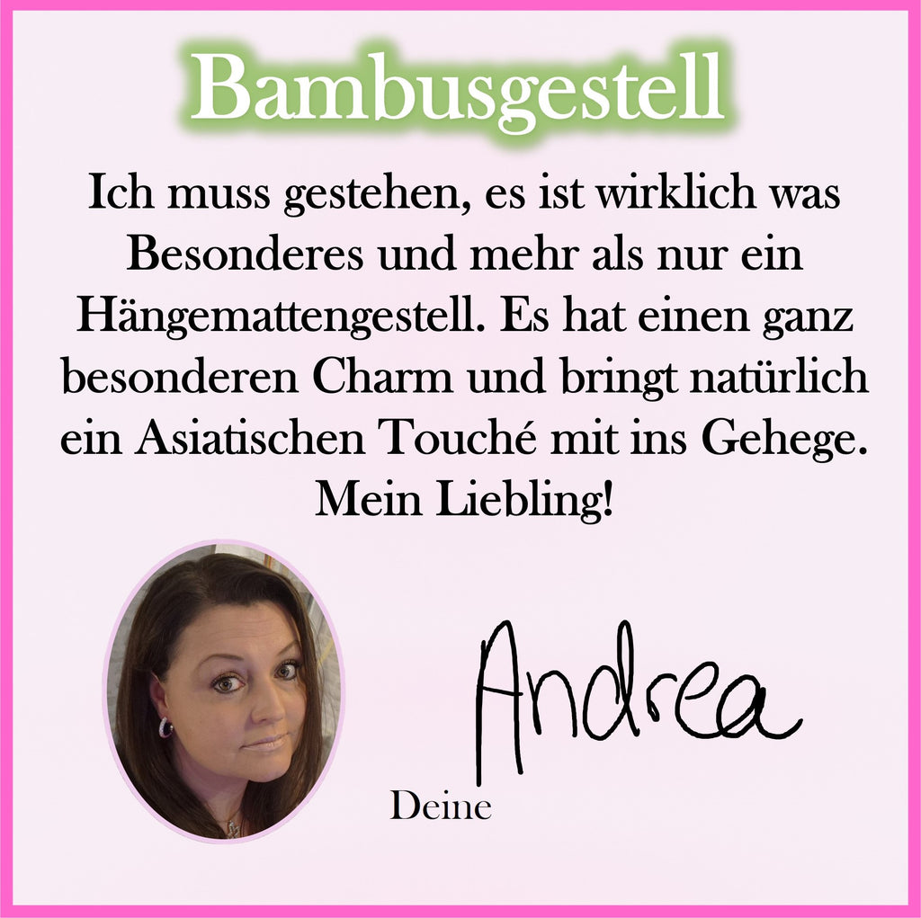 Hammock frame made of bamboo