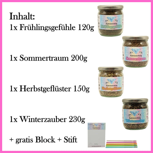 🎁 4 Jahreszeiten Geschenkset – Liebe, die mitwächst