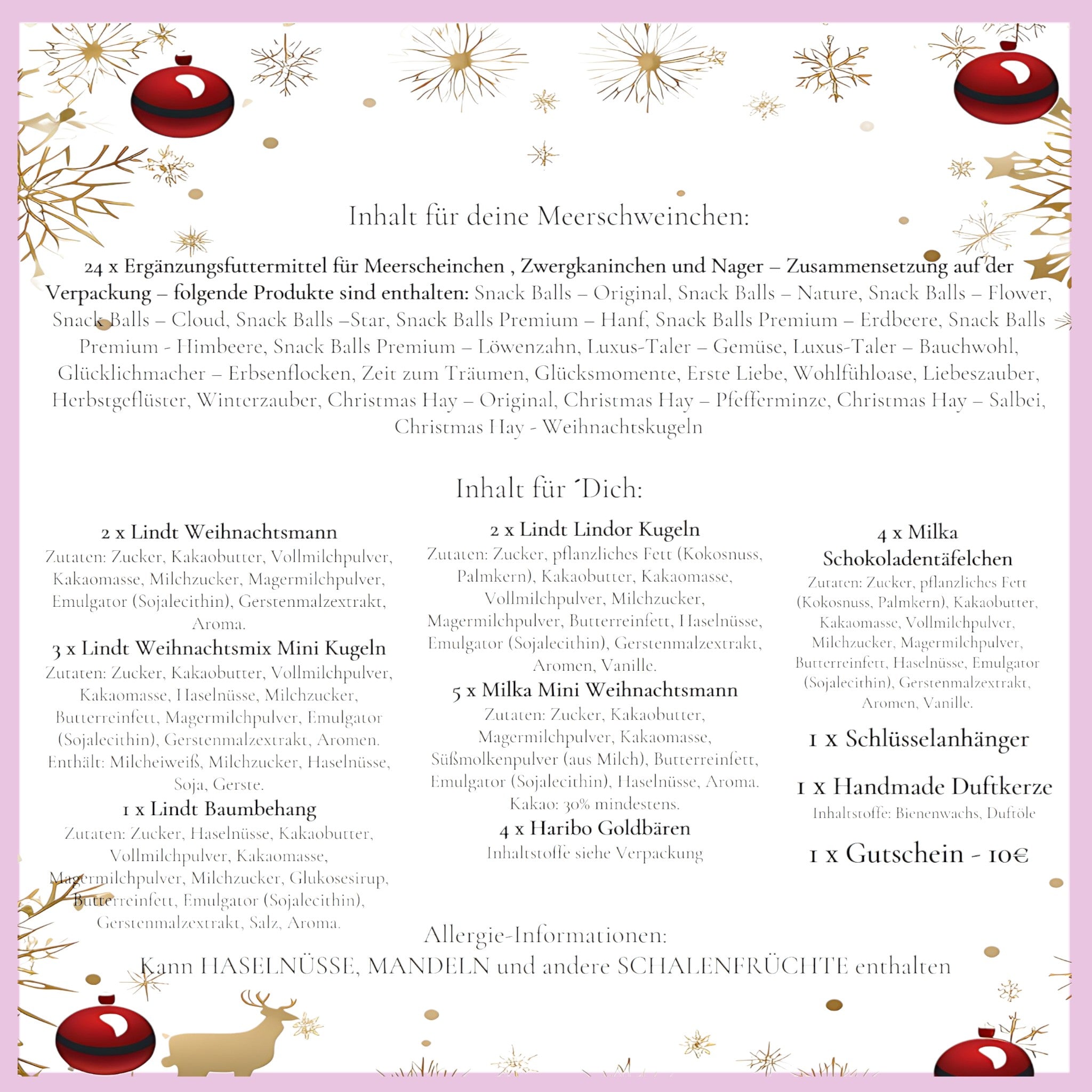 🎁 Weihnachtskalender für Dich & Deine Meerschweinchen – 24 Tage voller Freude 🎅