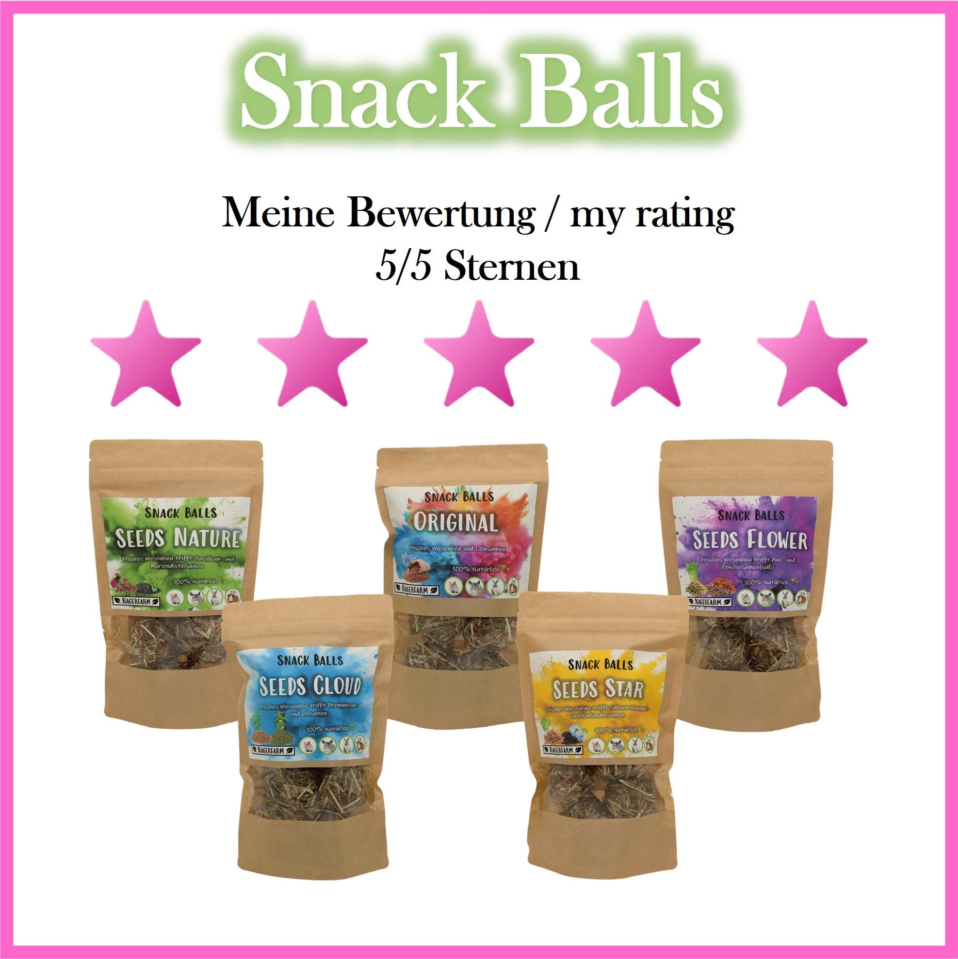🔵 Snack Balls Seeds Cloud – Superfood-Snack für Meerschweinchen