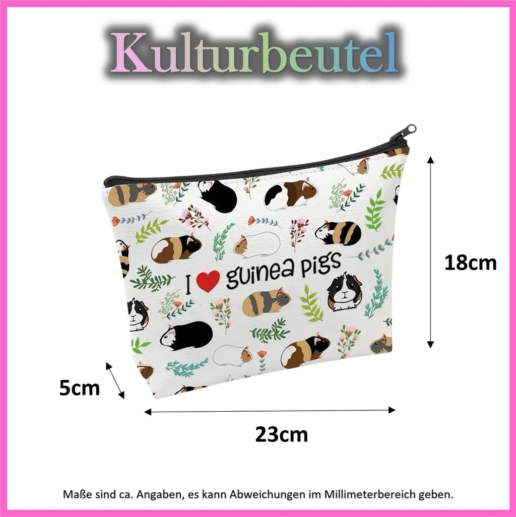 🐹🧴 Kulturbeutel „I Love Guinea Pigs“ – Meerschweinchenliebe zum Mitnehmen