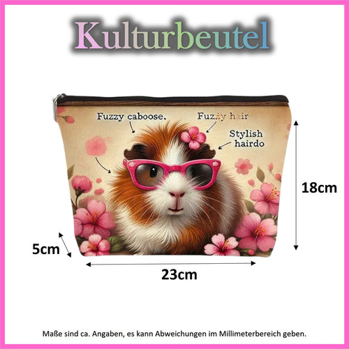 ☀️👜 Kulturtasche „Sunny“ – Meerschweinchen-Style für deinen Alltag!