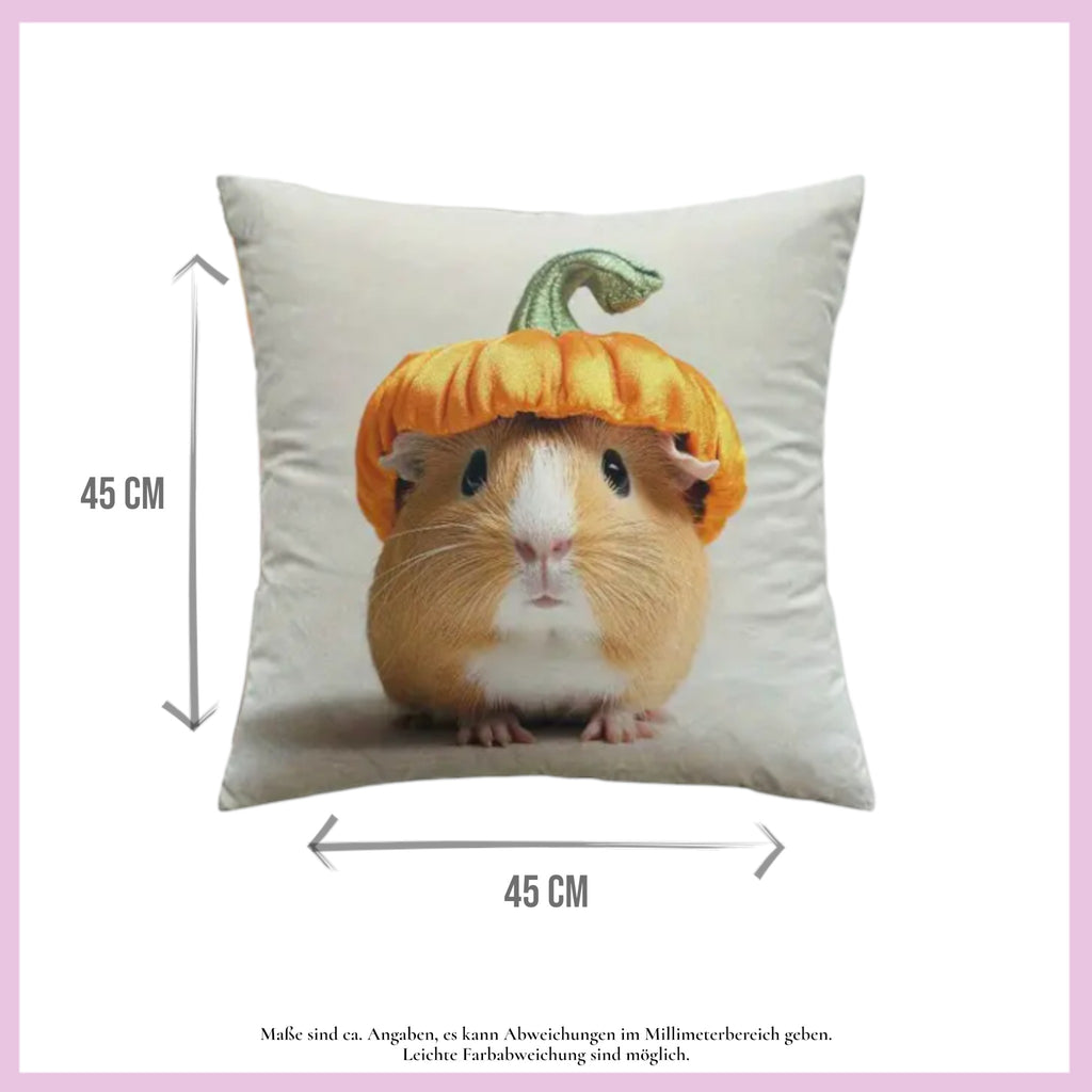 🛋️ Kissen „Kürbiskopf“ – Dein herbstliches Kuschel-Highlight für Meerschweinchen-Fans
