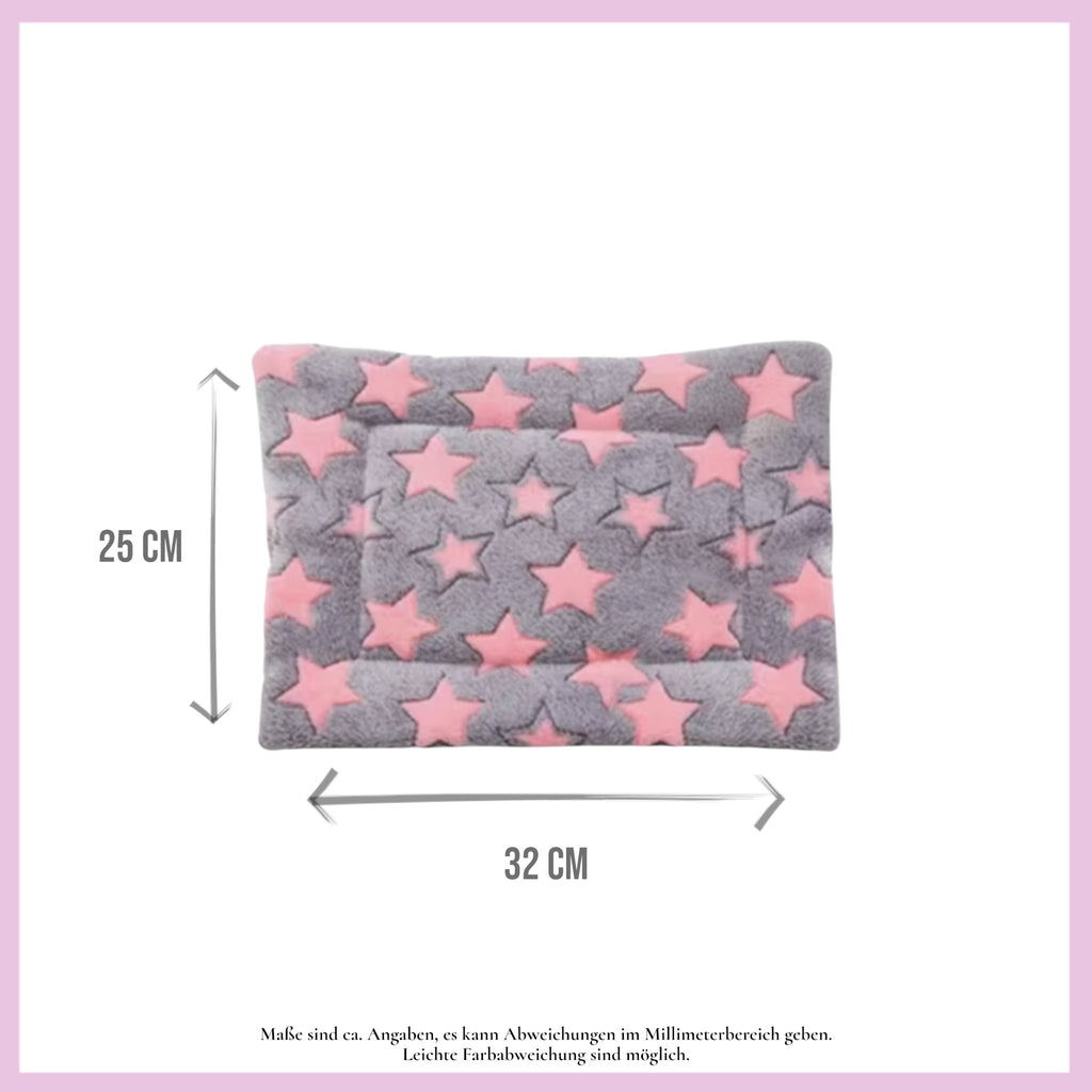 💗 Kuschelbett Sterne klein – weich & gemütlich für Meerschweinchen