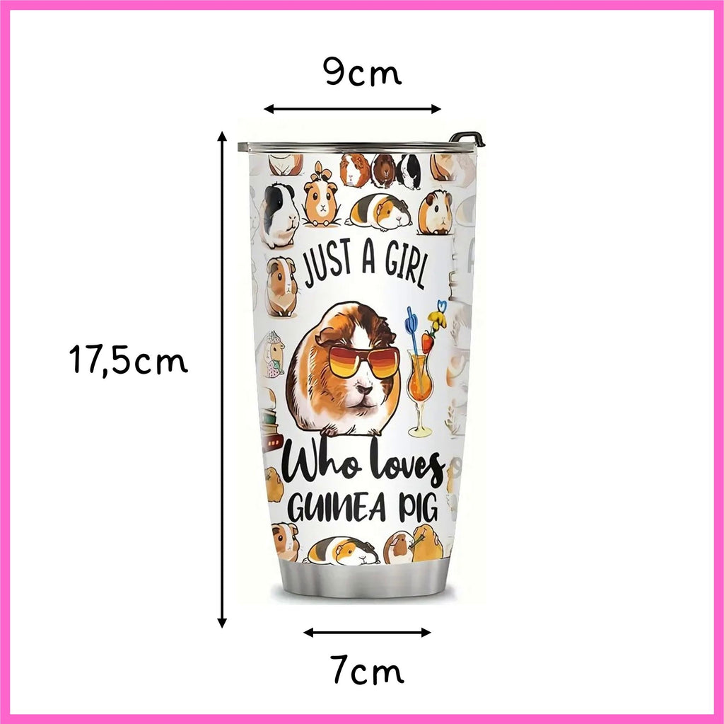 💖 Trinkflasche „Just a Girl who loves Guinea Pigs“ – kompakt & süß