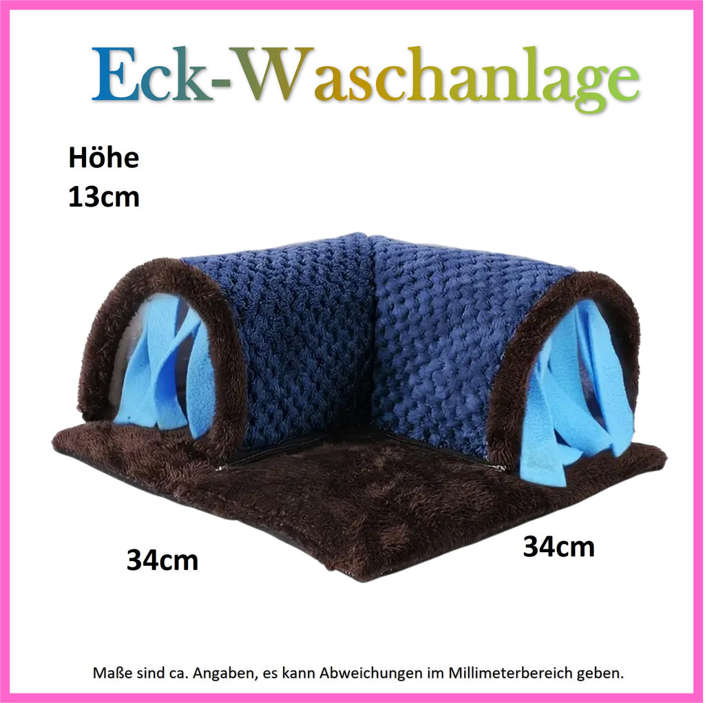 🏠 Eck-Waschanlage – Kuschelplatz für Meerschweinchen