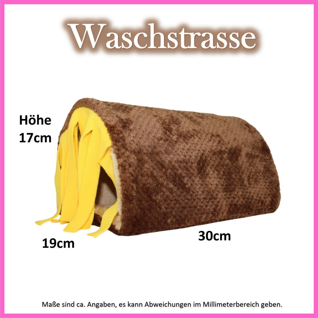 🚗🧼 Waschstraße Braun – Kuschelspaß für deine Meerschweinchen!