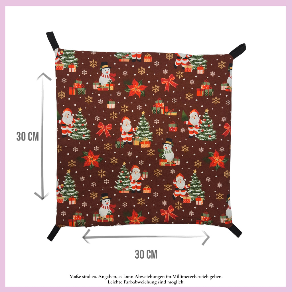 🎄✨ Weihnachtliche Hängematte – Kuscheltraum in festlichem Rot für deine Meerschweinchen