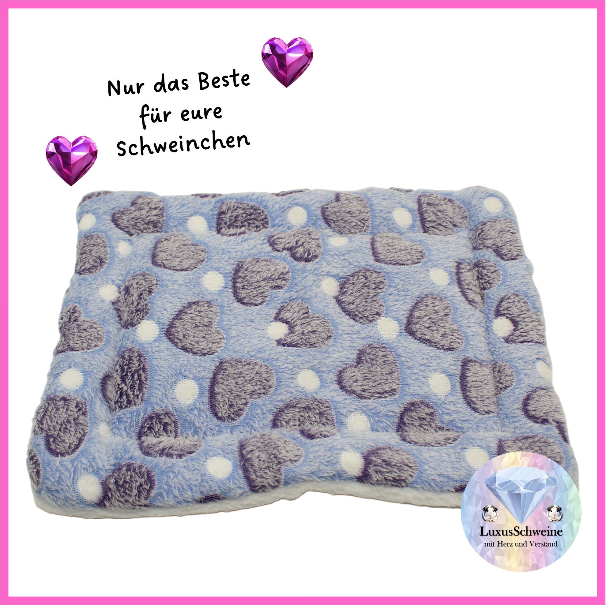 💙 Kuschelbett – Herzen Blau