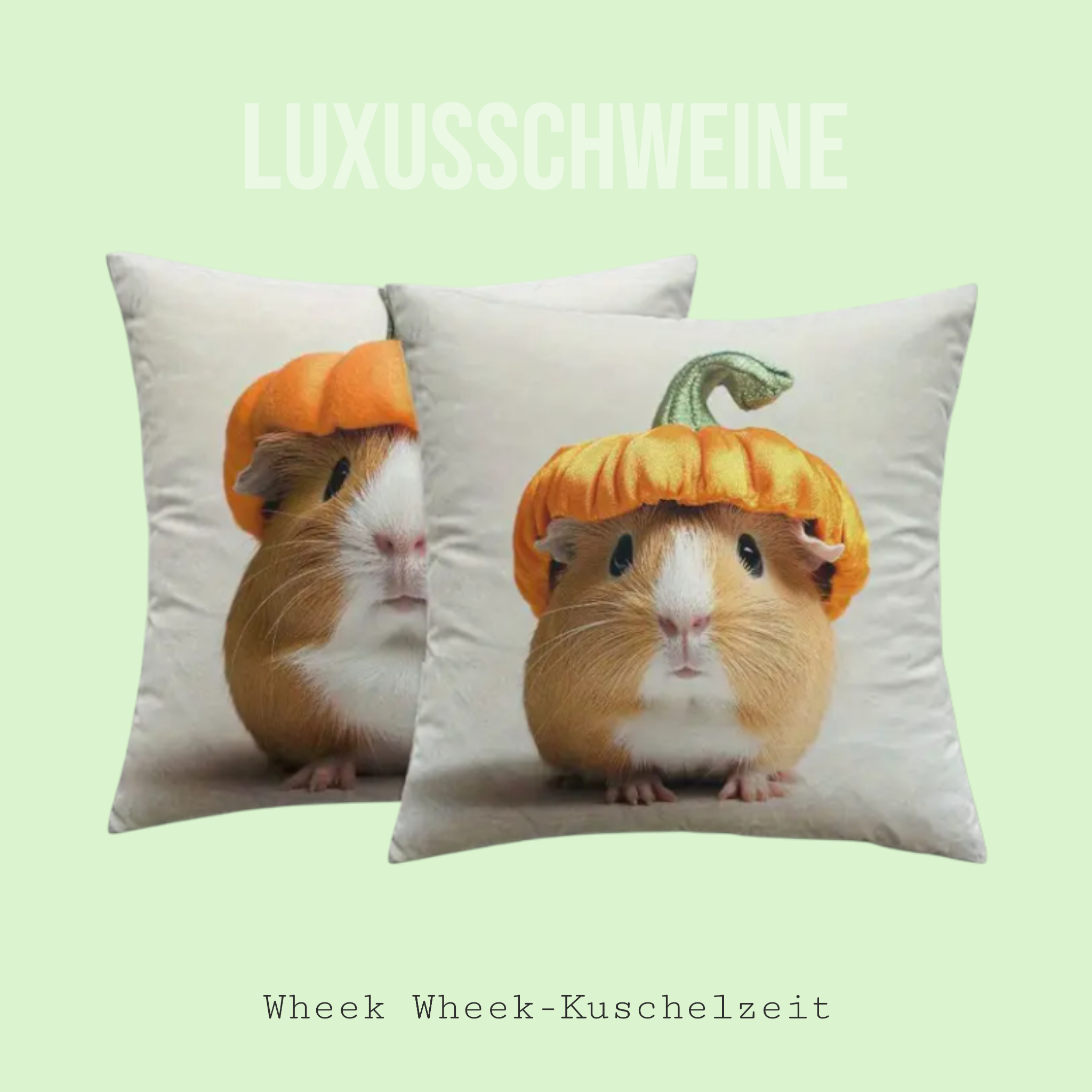 🛋️ Kissen „Kürbiskopf“ – Dein herbstliches Kuschel-Highlight für Meerschweinchen-Fans