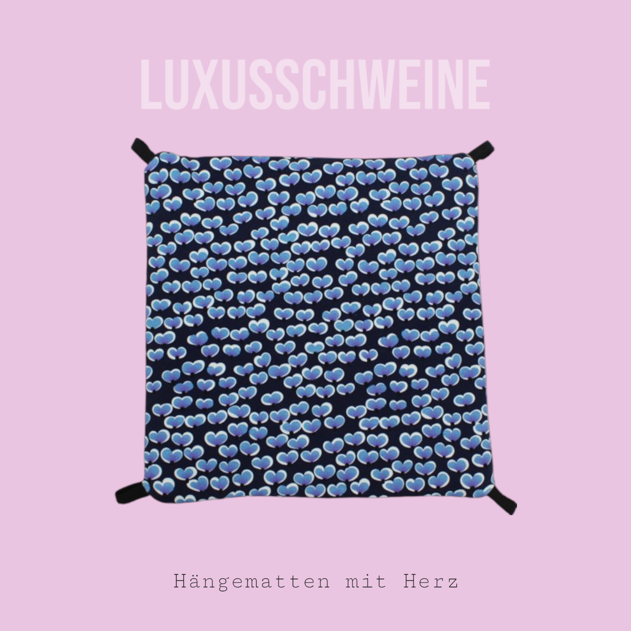 💙 Hängematte „Kleine Blaue Herzen“ – Herzdesign für Kuschelprofis
