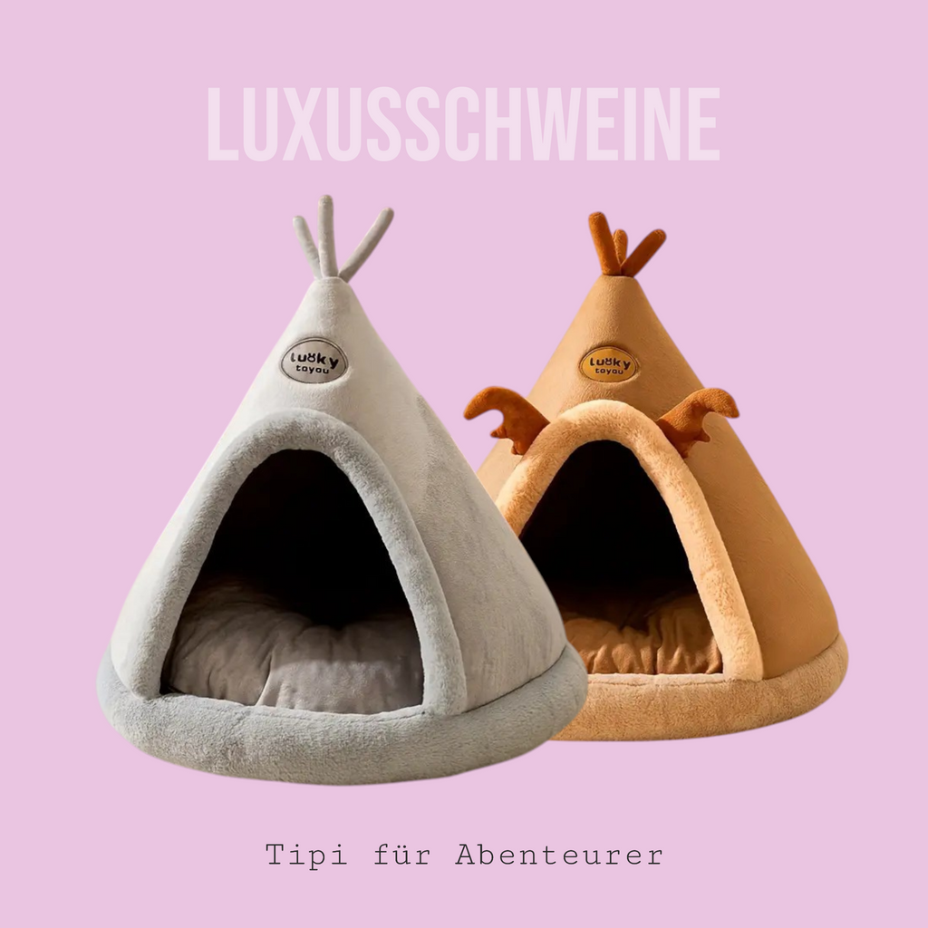 ⛺ Meerschweinchen-Tipi – weiches Zelthaus Ø 38 cm – LuxusSchweine