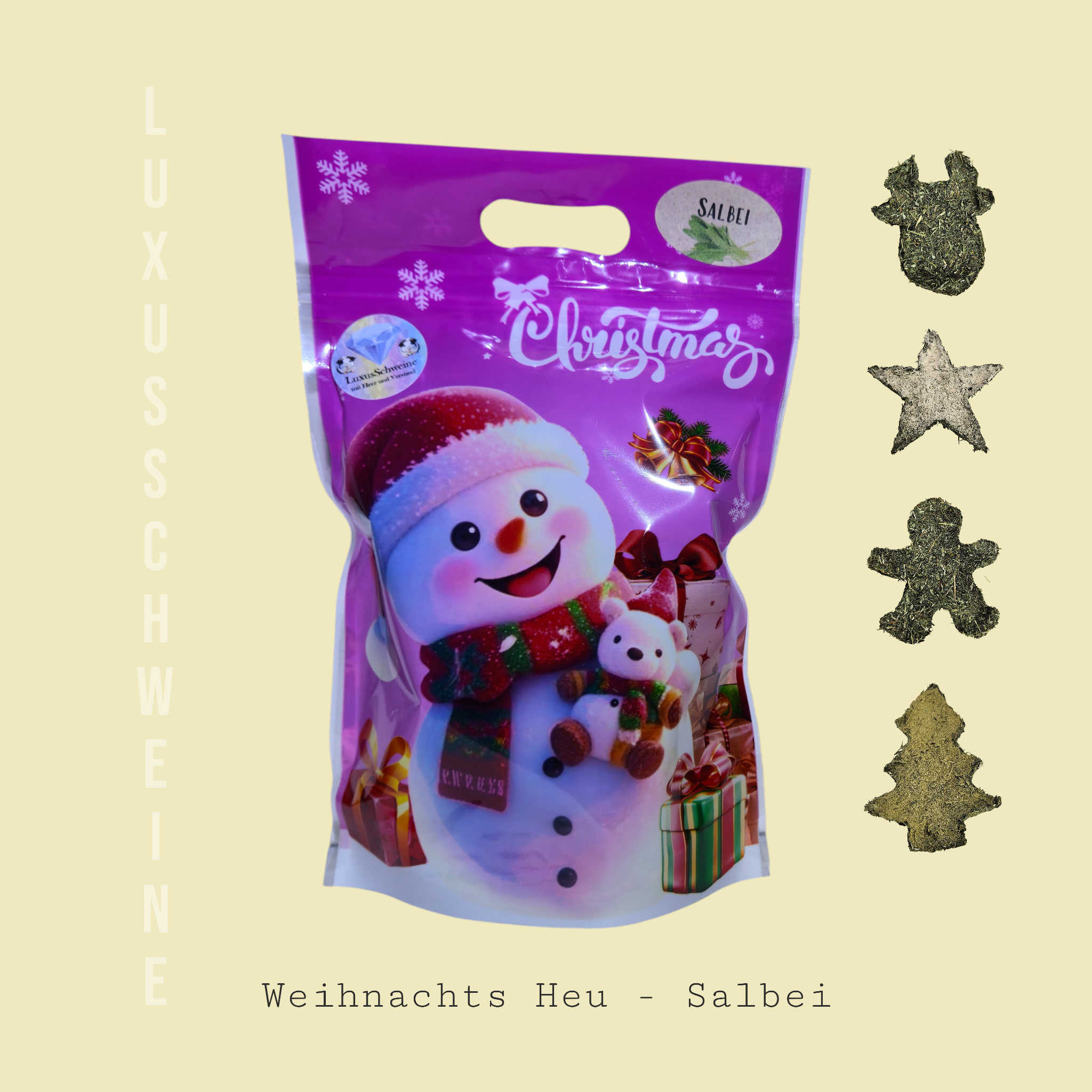 🎄 Weihnachtsheu – Salbei - für Meerschweinchen✨