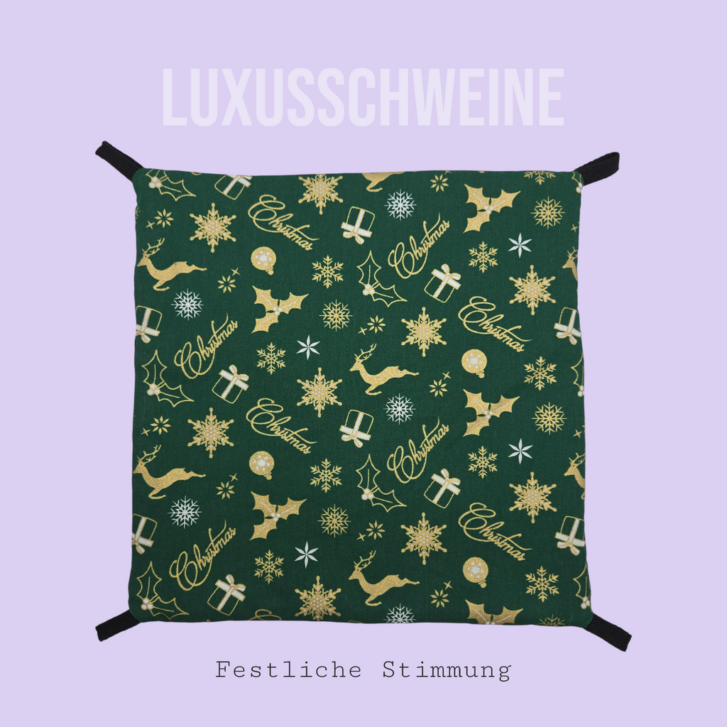 🎄✨ Weihnachtliche Hängematte – Kuscheltraum in festlichem Grün für deine Meerschweinchen