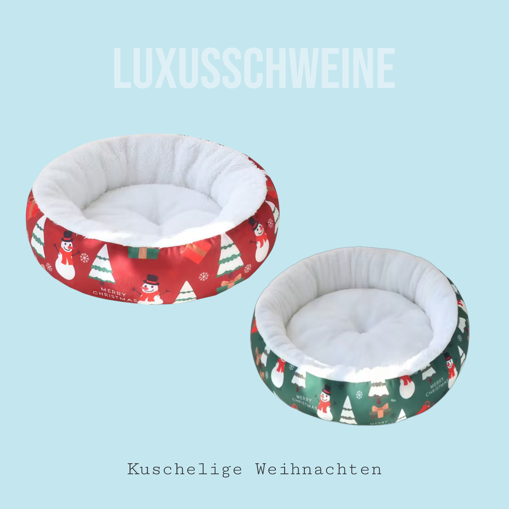 🎄 Weihnachtlicher Schlafplatz – das kuschelige Körbchen für deine Meerschweinchen